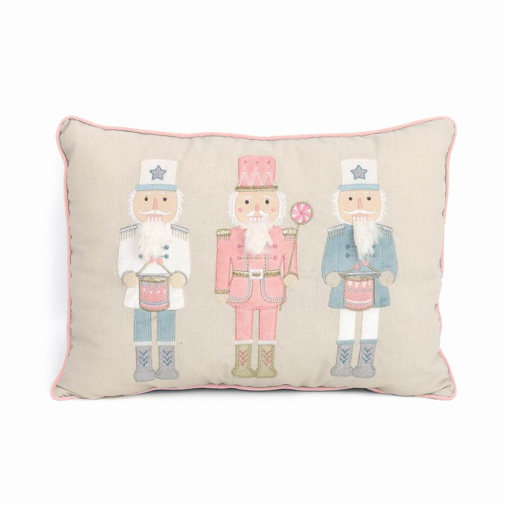 Nutcracker Lumbar Pillow - Winter Blue