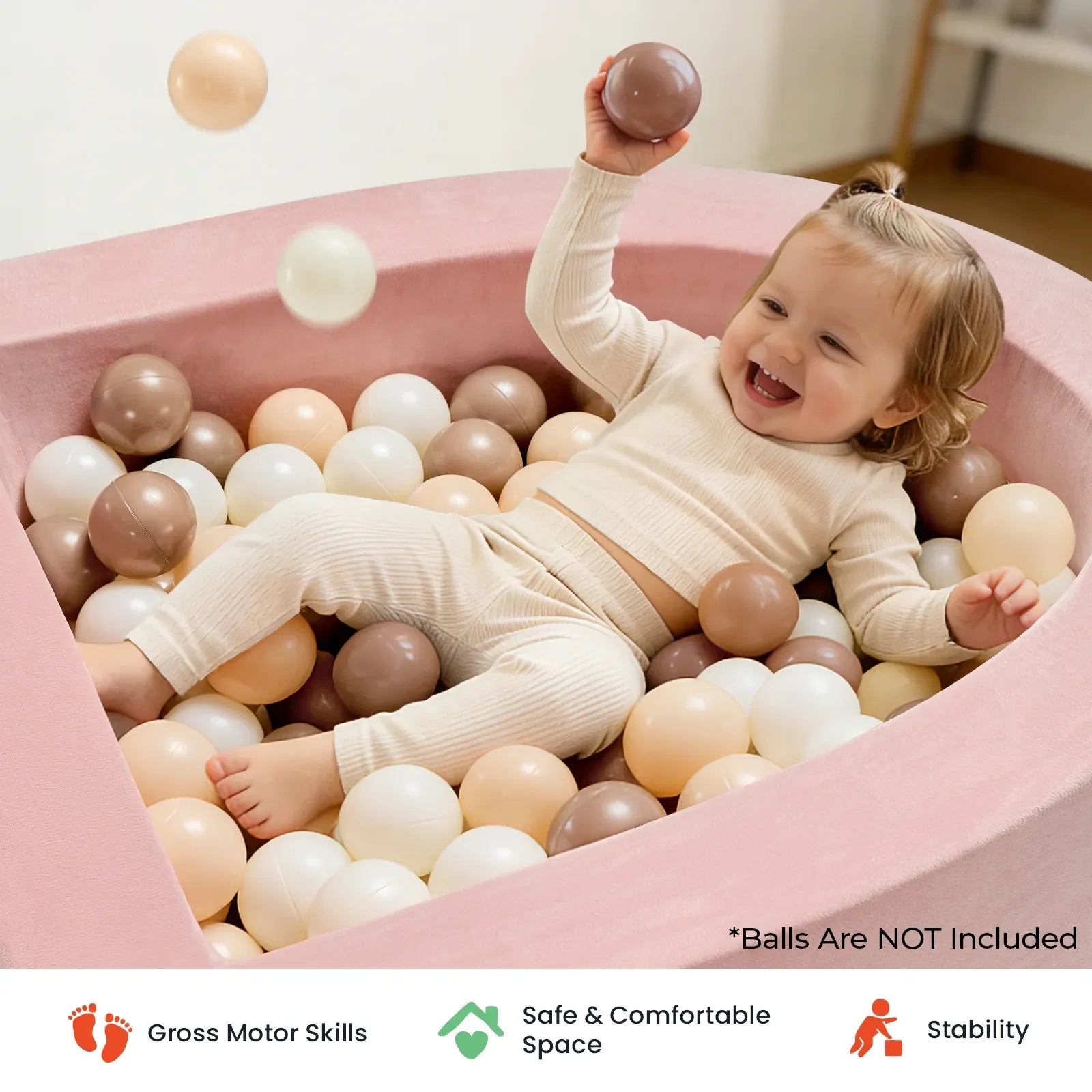 Tiny Land® PlayNest Soft Foam Ball Pit - Balls Not Included