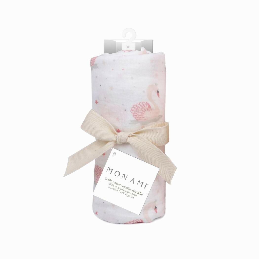 French Swan Muslin Swaddle Blanket Swaddle blanket MON AMI