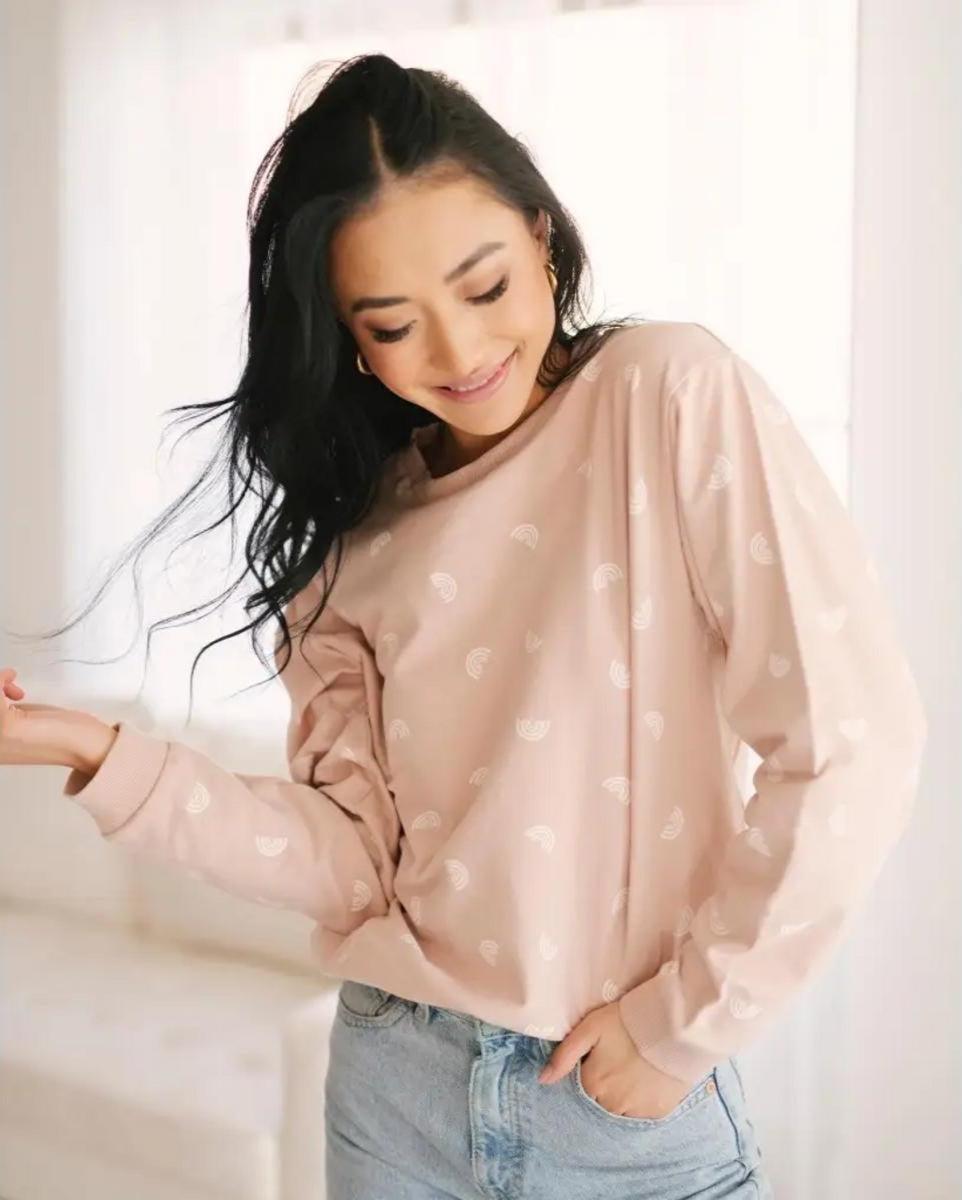 Ditsy Rainbow Organic Cotton Sweatshirt
