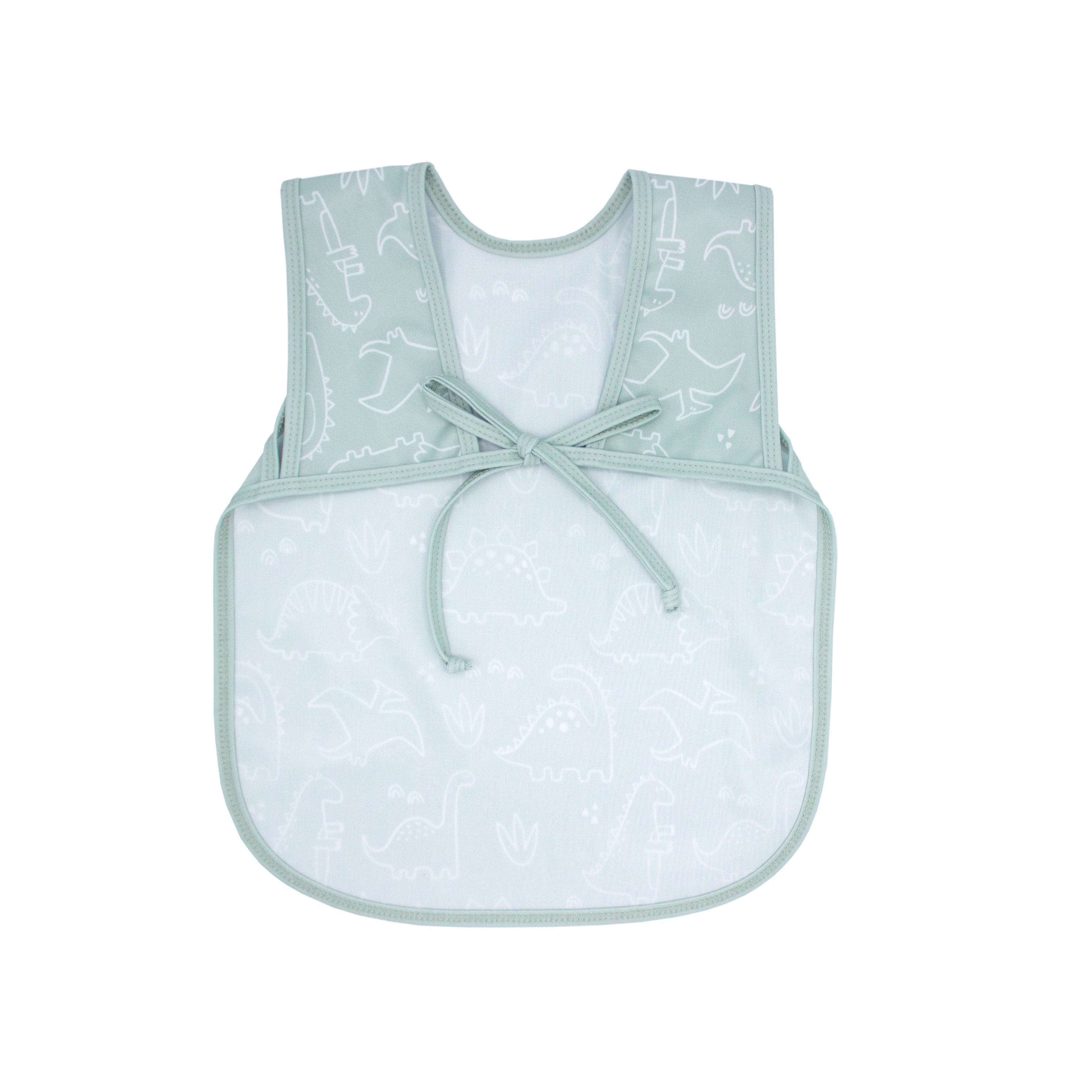 Dino Friends - Sage Bapron SALE **PRESCHOOL SIZE ONLY**