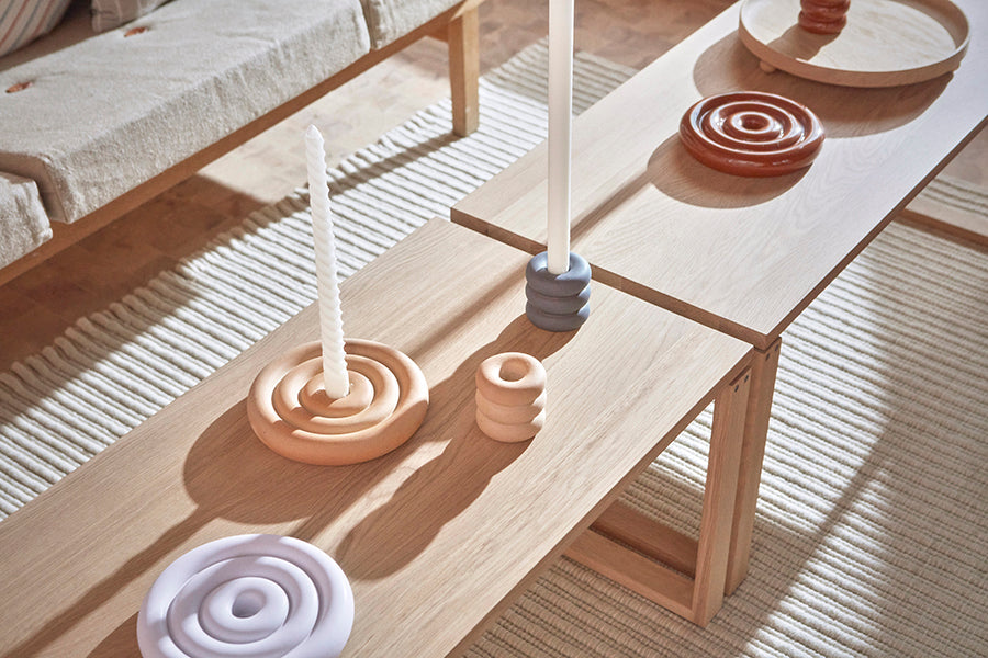 Savi Ceramic Candleholder - High