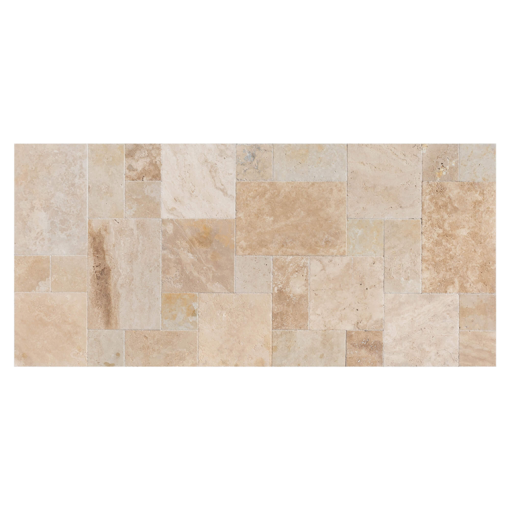 Scott Rustic Antique Pattern Brushed, Chiseled, and Unfilled Travertine Tile - Livfloors Collection