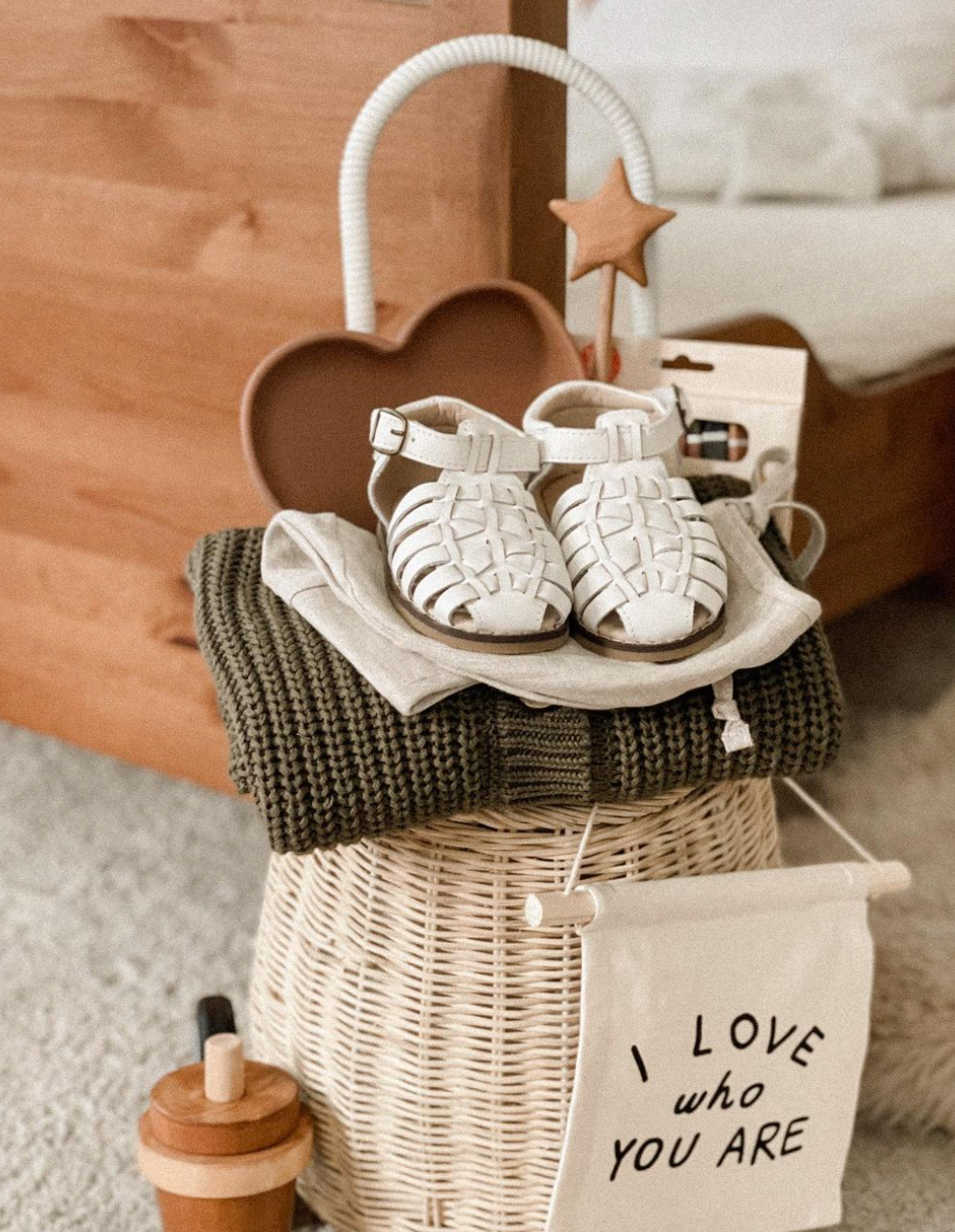 Leather Indie Sandal | Color 'Cotton' | Hard Sole Consciously Baby