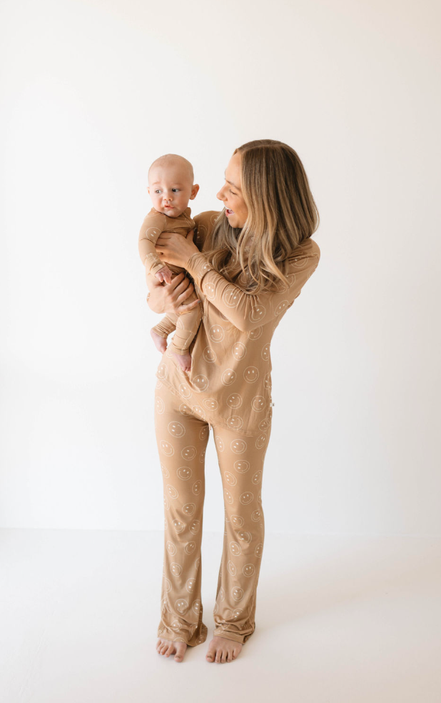Women's Bamboo Pajamas | Just Smile Tan