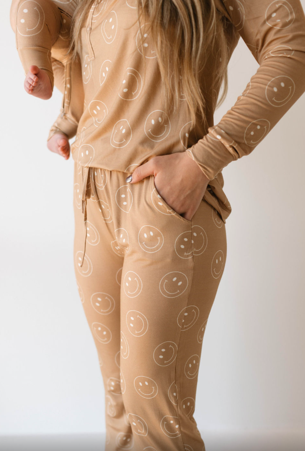 Women's Bamboo Pajamas | Just Smile Tan