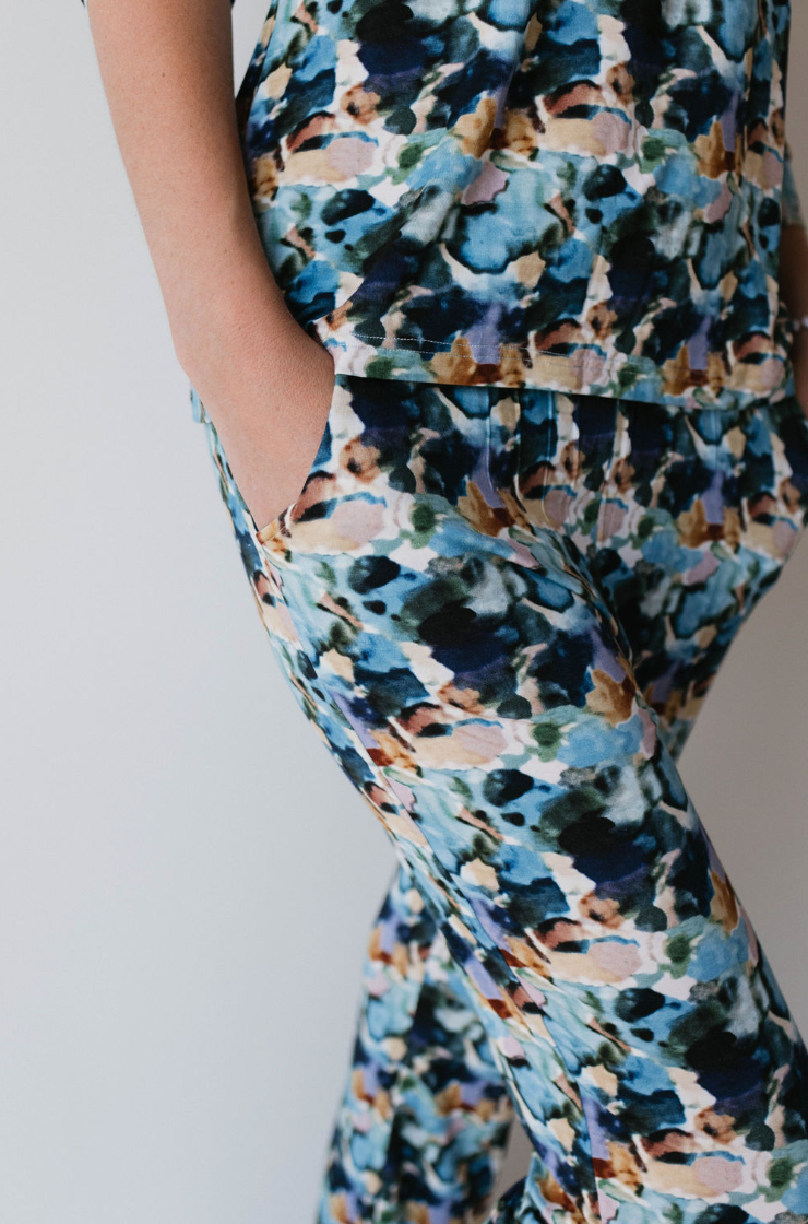 Women's Long Sleeve Bamboo Pajama | Charli Print