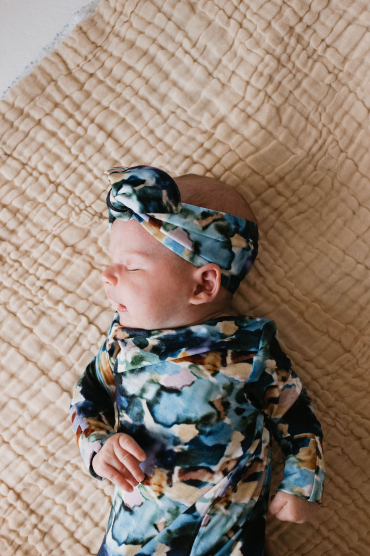 Bamboo Knotted Gown | Charli Print  forever french baby