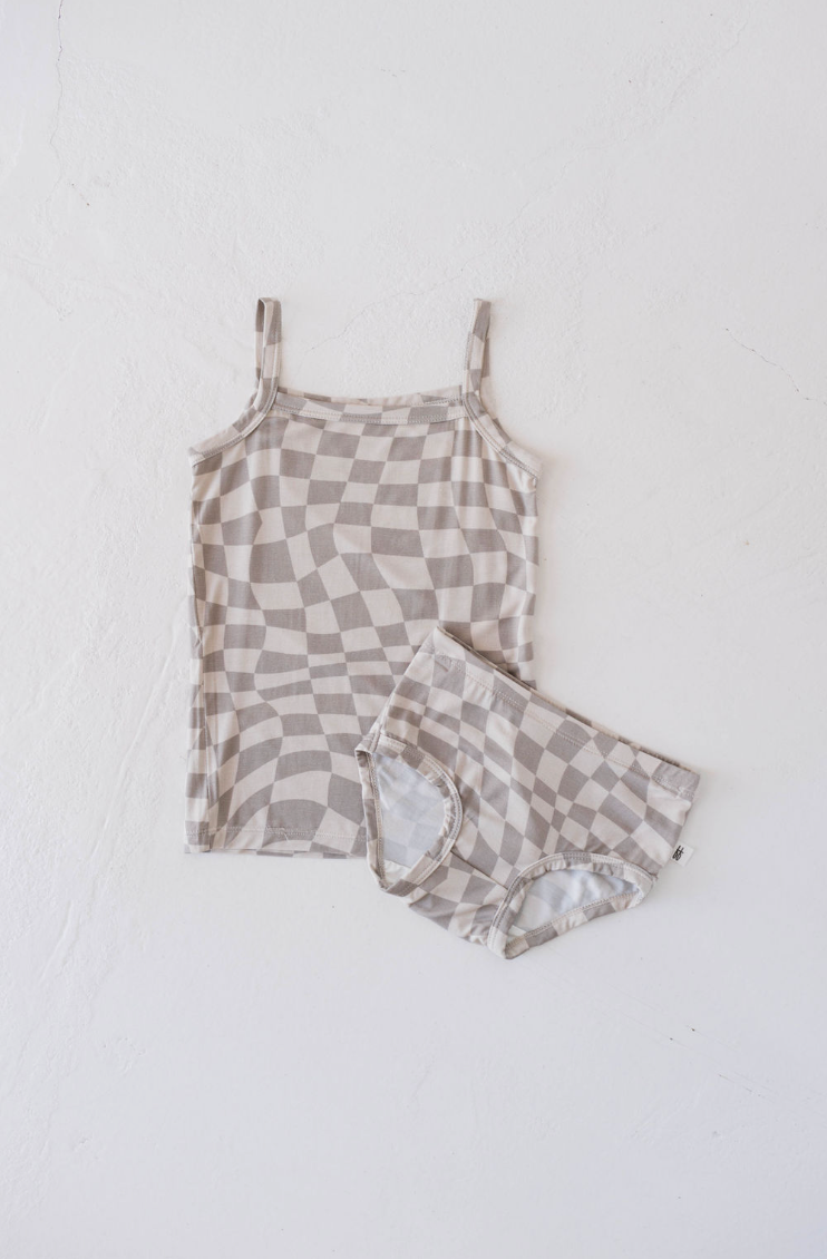 Girl's Brief Bamboo Underwear (3 Pack) | Wavy Checker, Lightning Bolt & Midnight