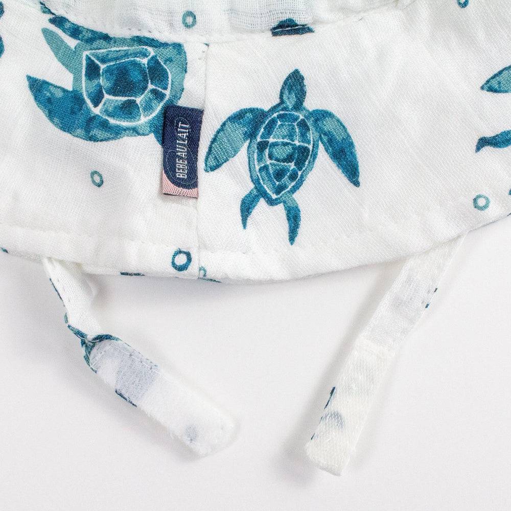 Sea Turtles Oh So Soft Muslin Sun Hat Sun Hat Bebe au Lait