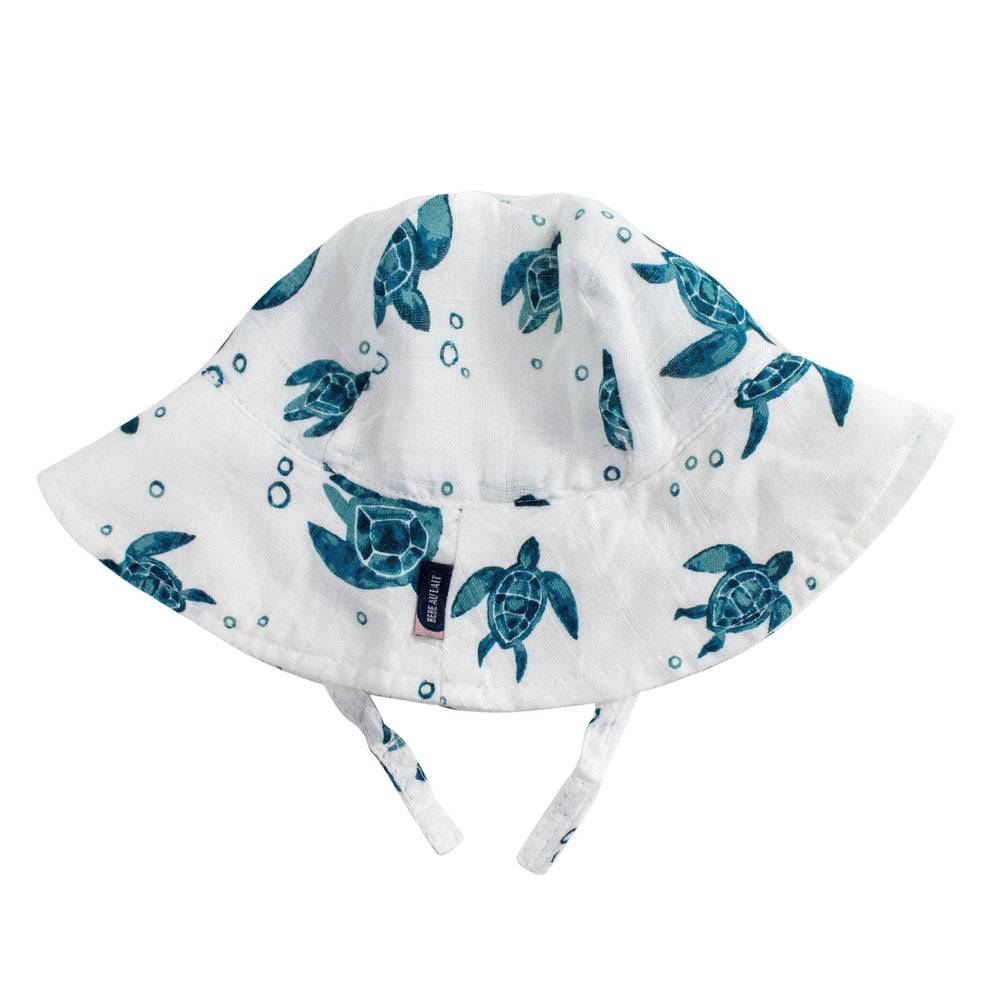 Sea Turtles Oh So Soft Muslin Sun Hat Sun Hat Bebe au Lait