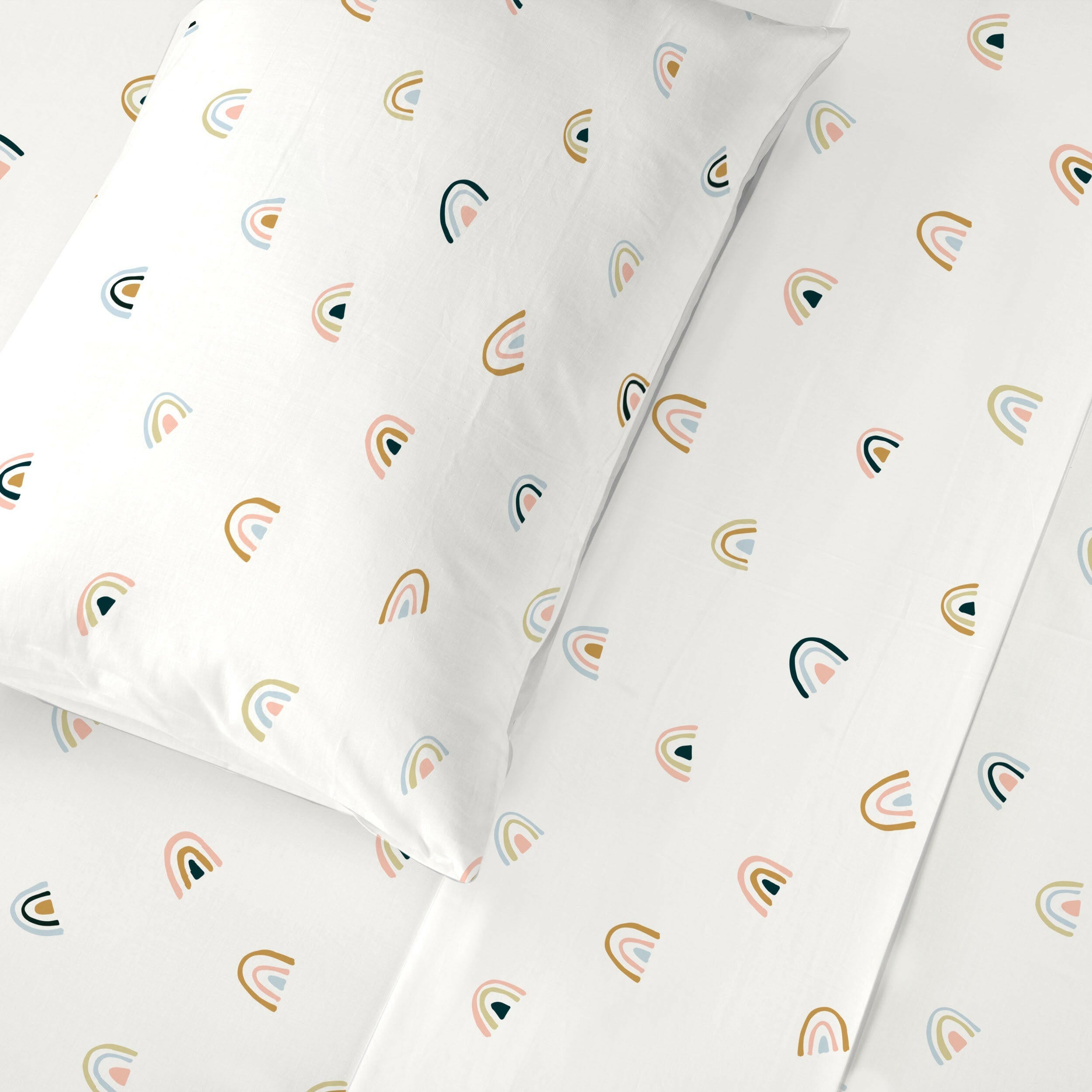 Organic Cotton Sheet Set - Over The Rainbow Sheet Set Makemake Organics
