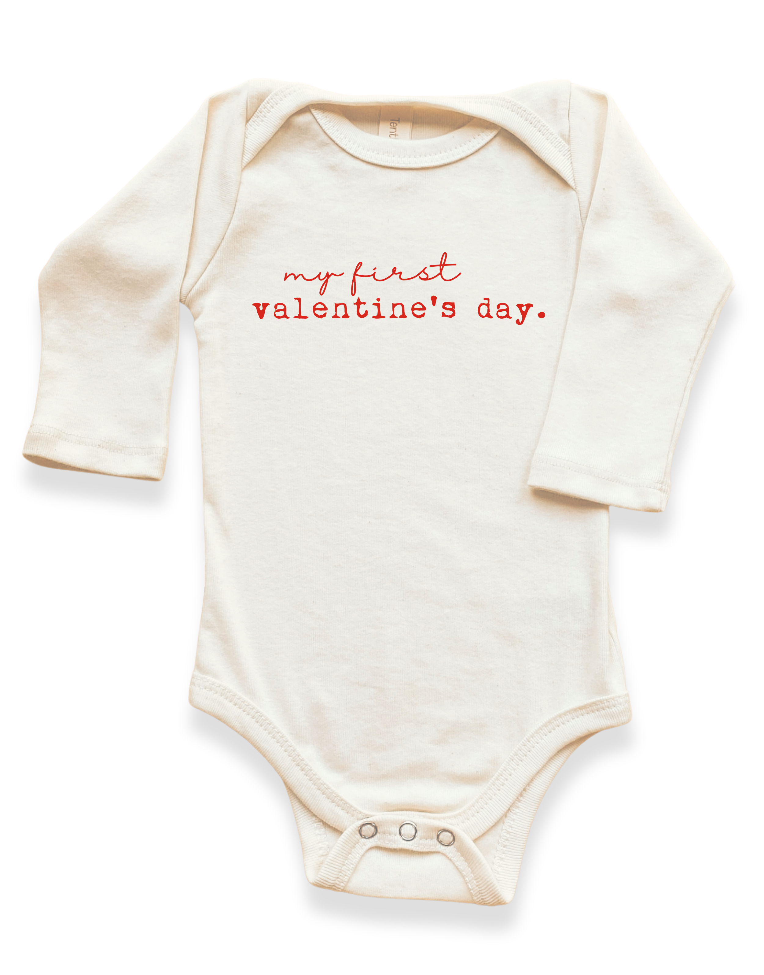 My First Valentine's Day Organic Baby Bodysuit Long Sleeve