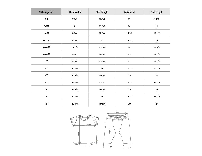 Girl's Short Sleeve Lounge Set