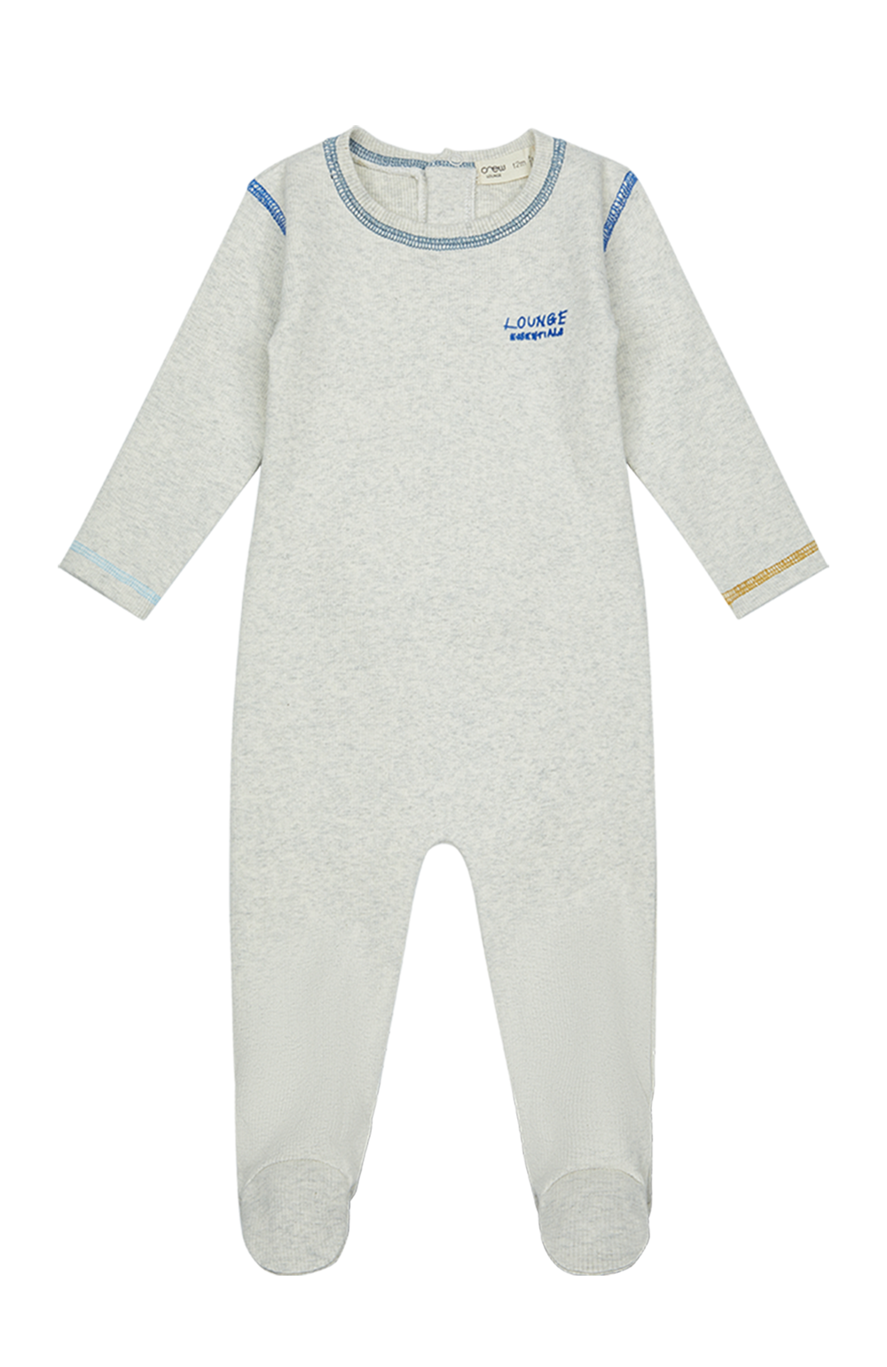 Color Stitch Lounge Footie - Blue