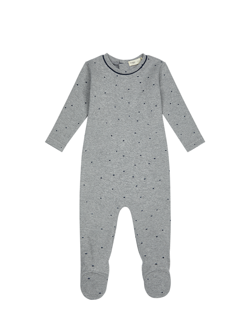 Polka Dot Lounge Footie - Blue