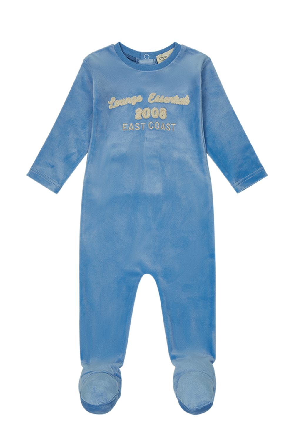 Terry Applique Footie - Blue