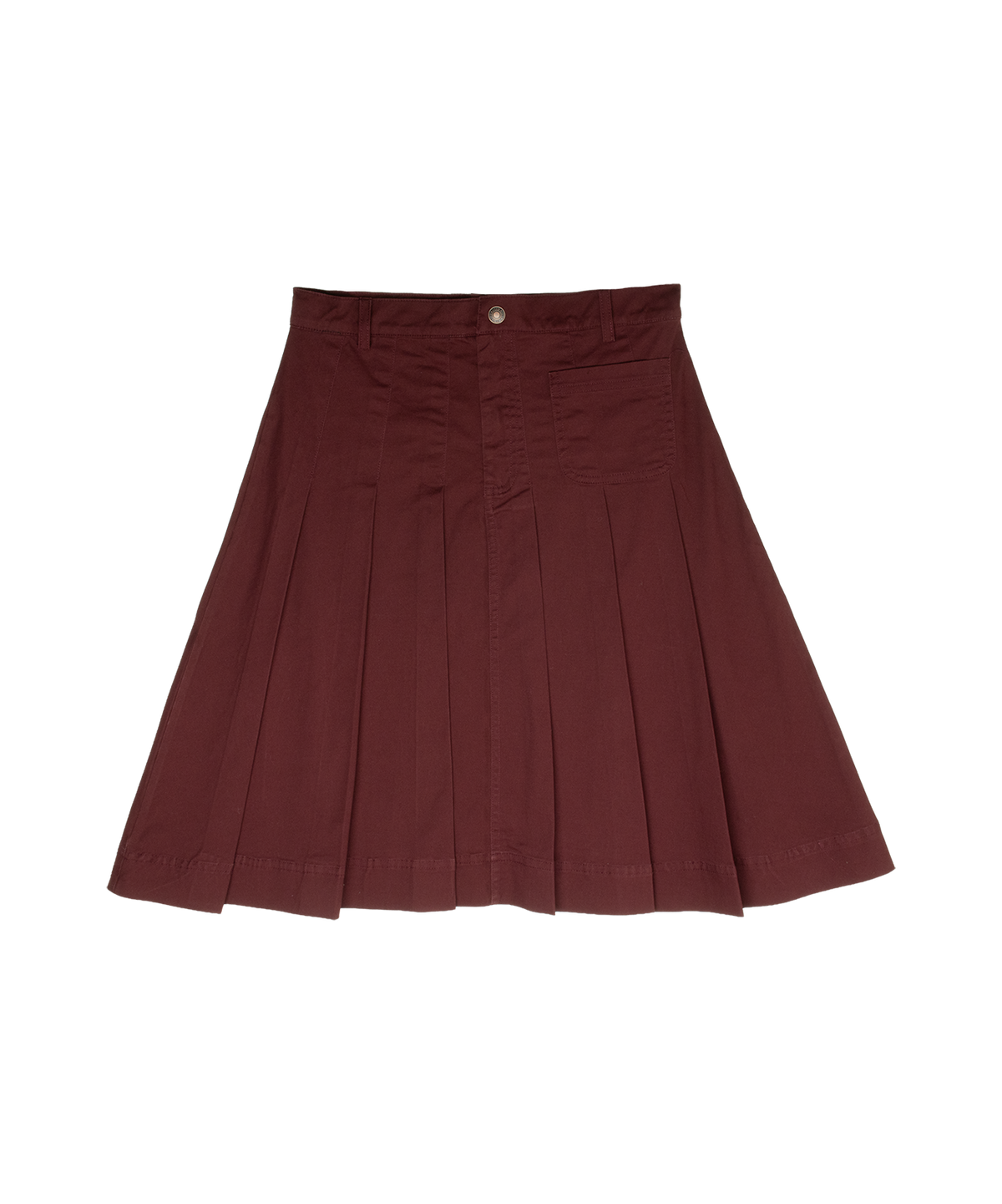 Gracie Denim Skirt - Maroon