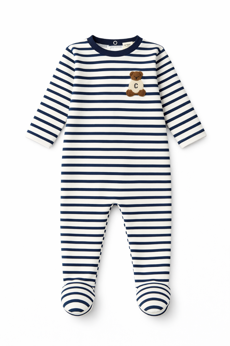 Teddy Lounge Footie - Navy