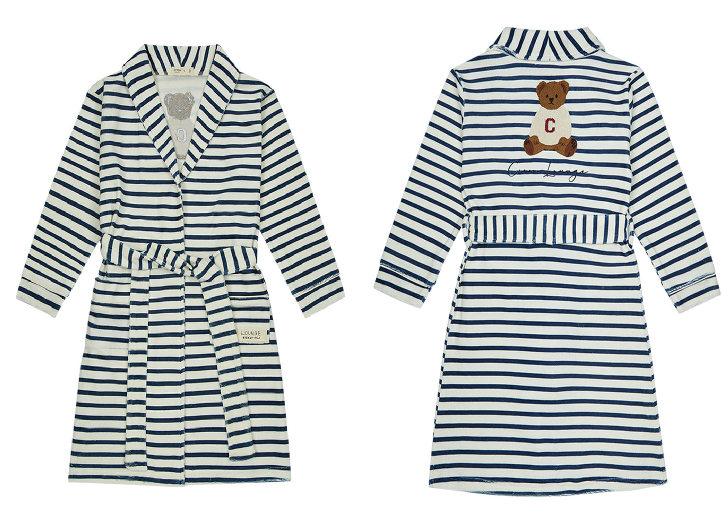 Teddy Lounge Robe - Navy