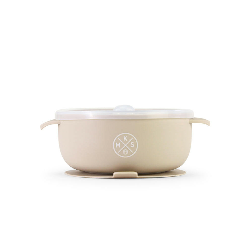 Silicone Bowl with lid - Beige BOWL MKS Miminoo