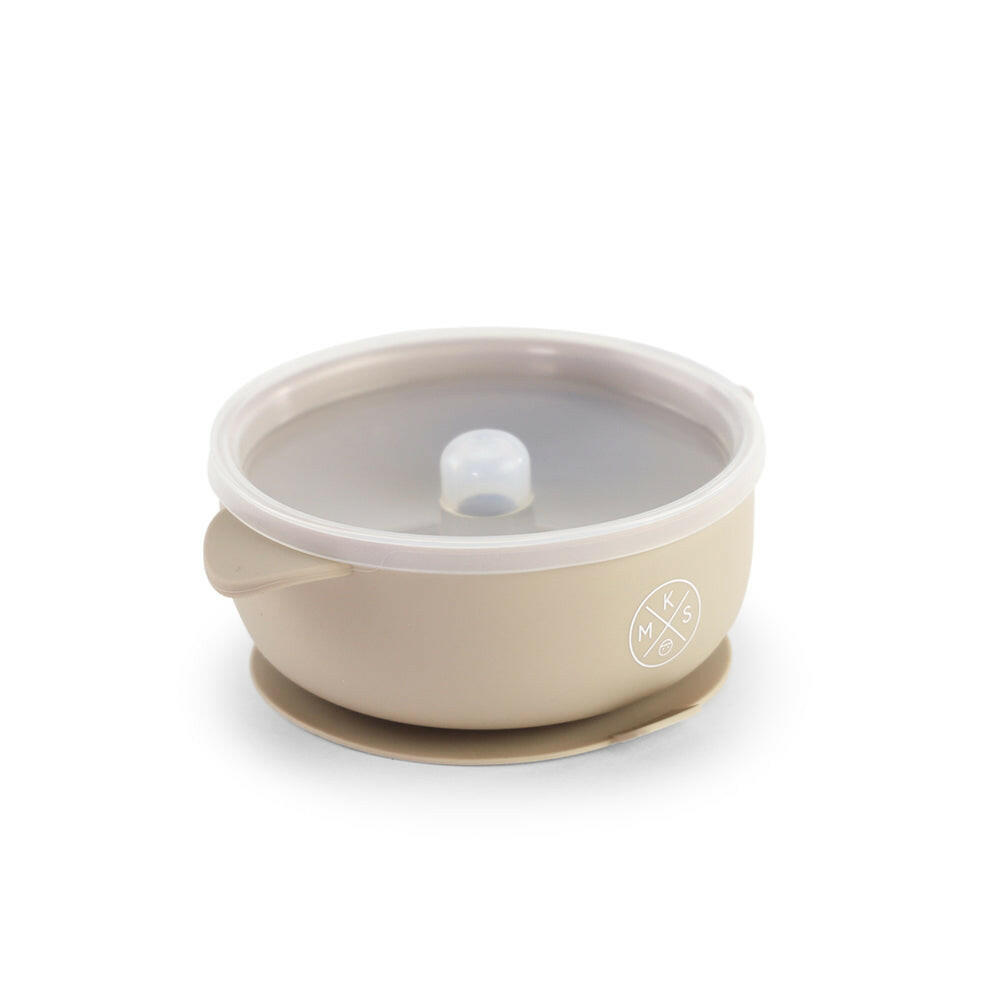 Silicone Bowl with lid - Beige BOWL MKS Miminoo