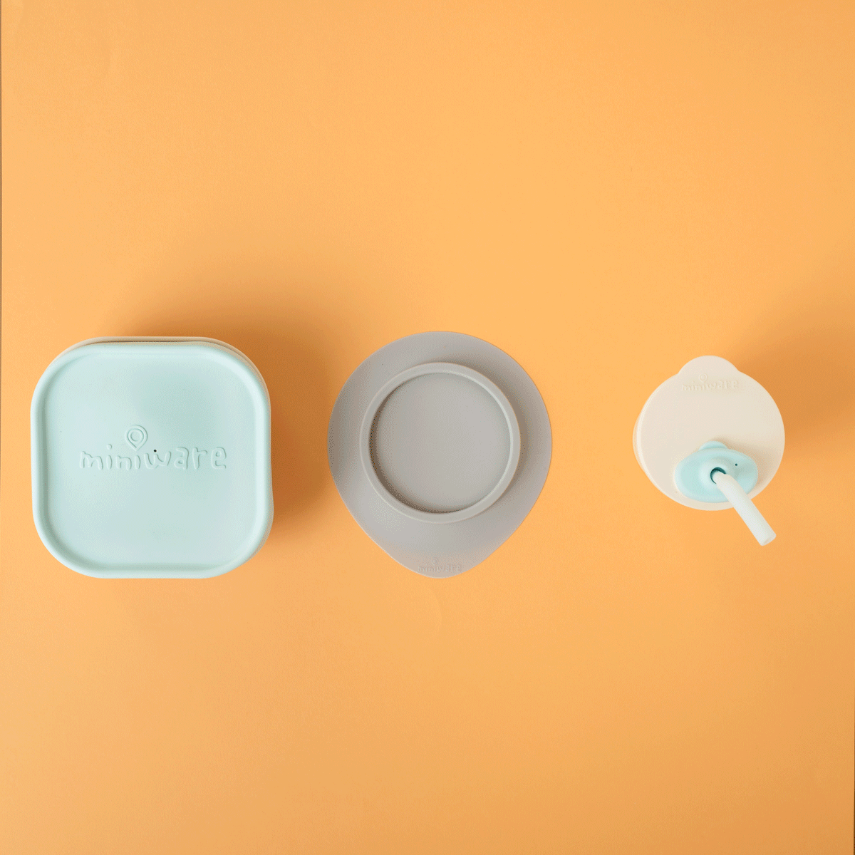 Sip & Snack Vanilla + Aqua Miniware