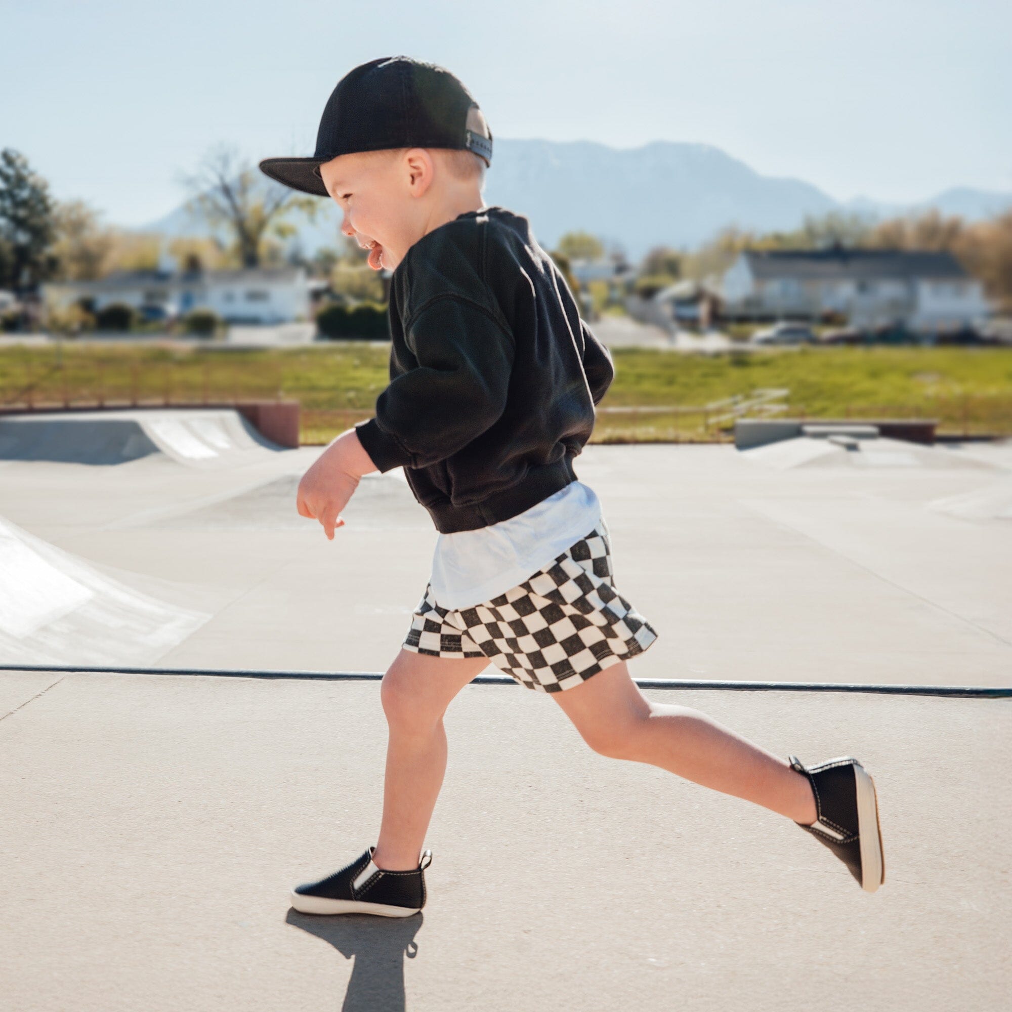 Ebony Slip On Baby Shoe