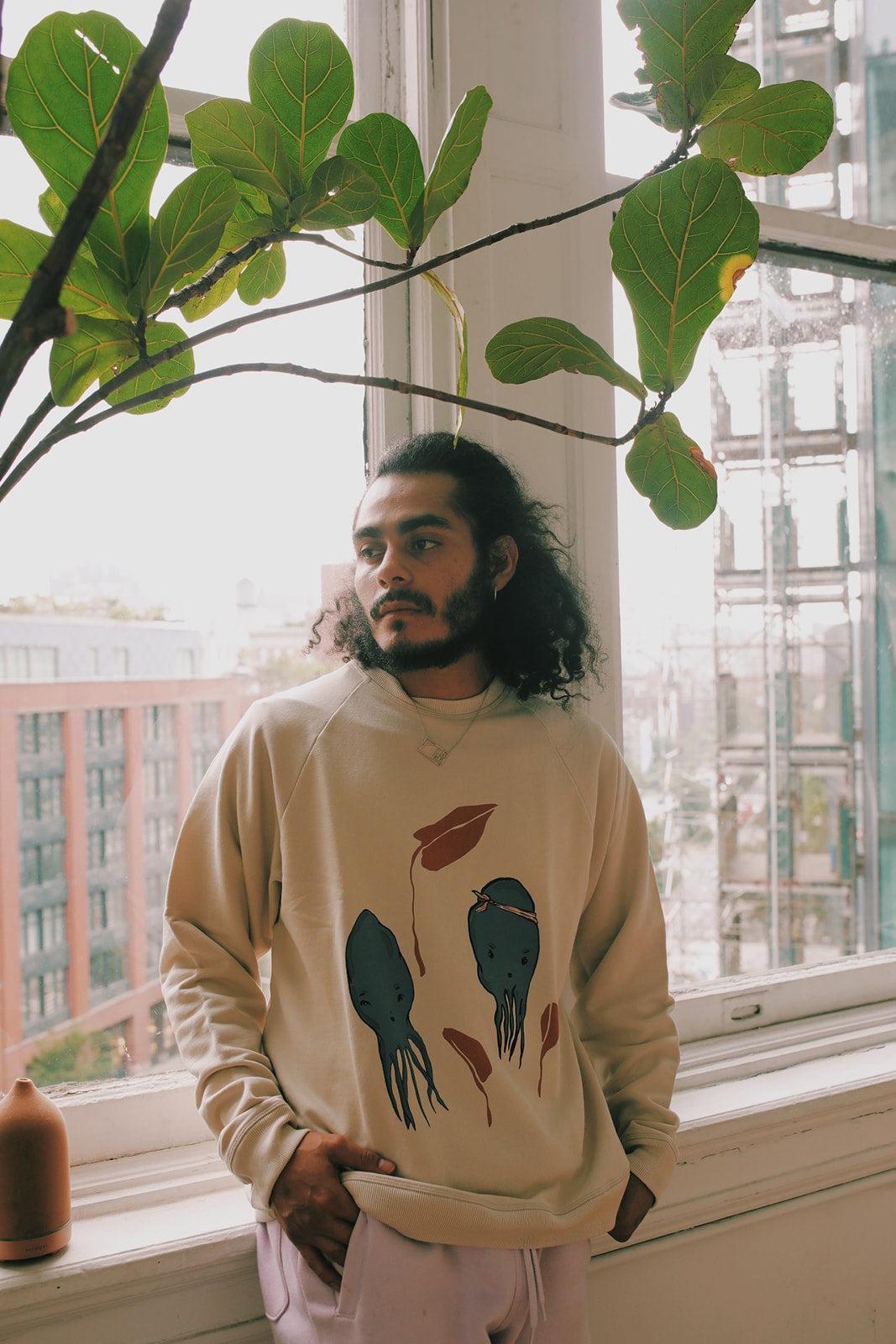 Adult Organic Pima Cotton Sweatshirt - Squid