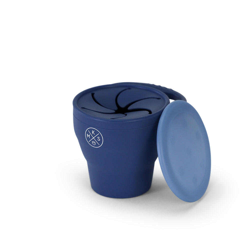 Collapsible Silicone Snack Cup - Navy SNACK CUP MKS Miminoo