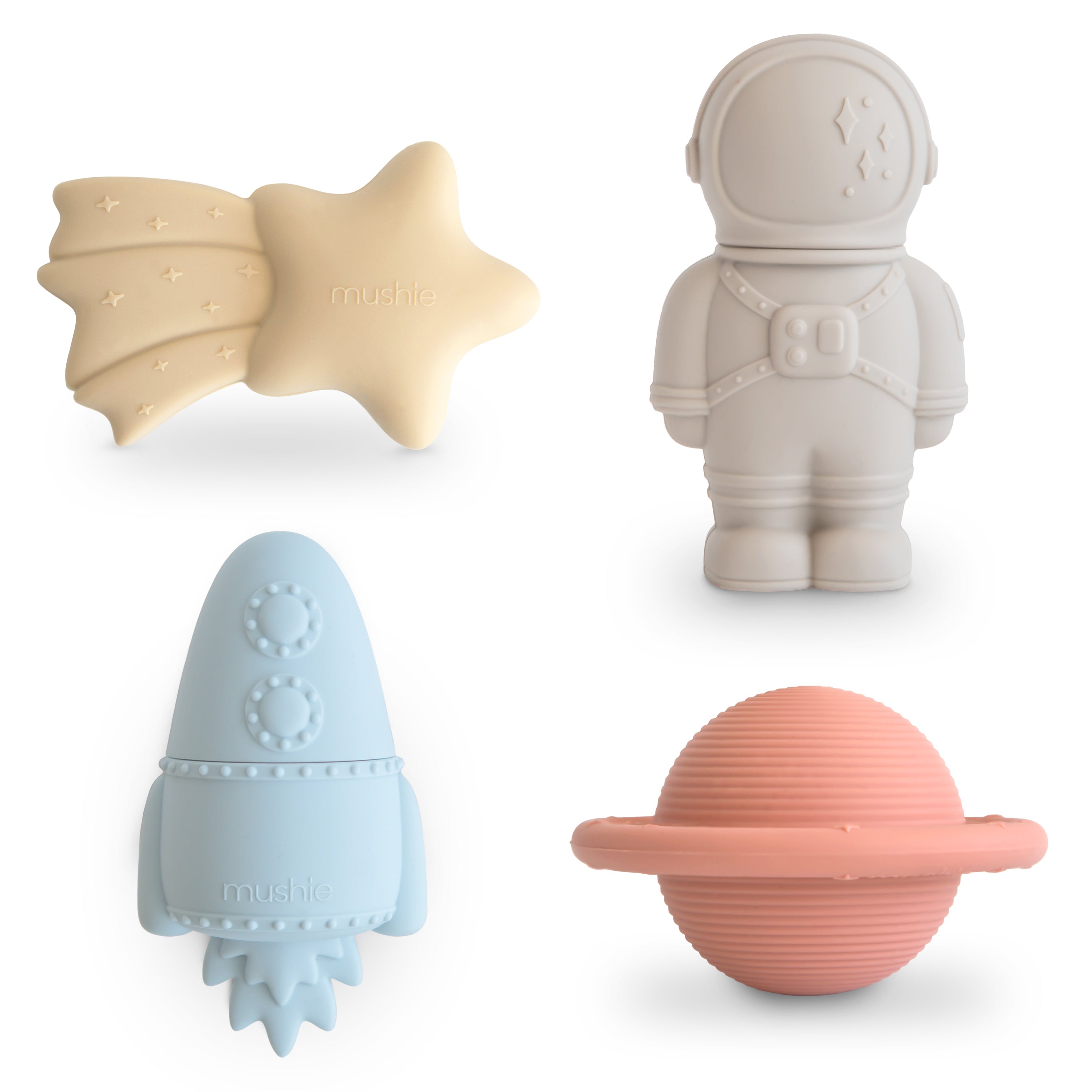 Space Mold Free Bath Play Set - 4 Pack Bath Play set Mushie