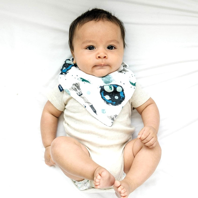Space Oh So Soft Muslin Bandana Bib Bib Bebe au Lait