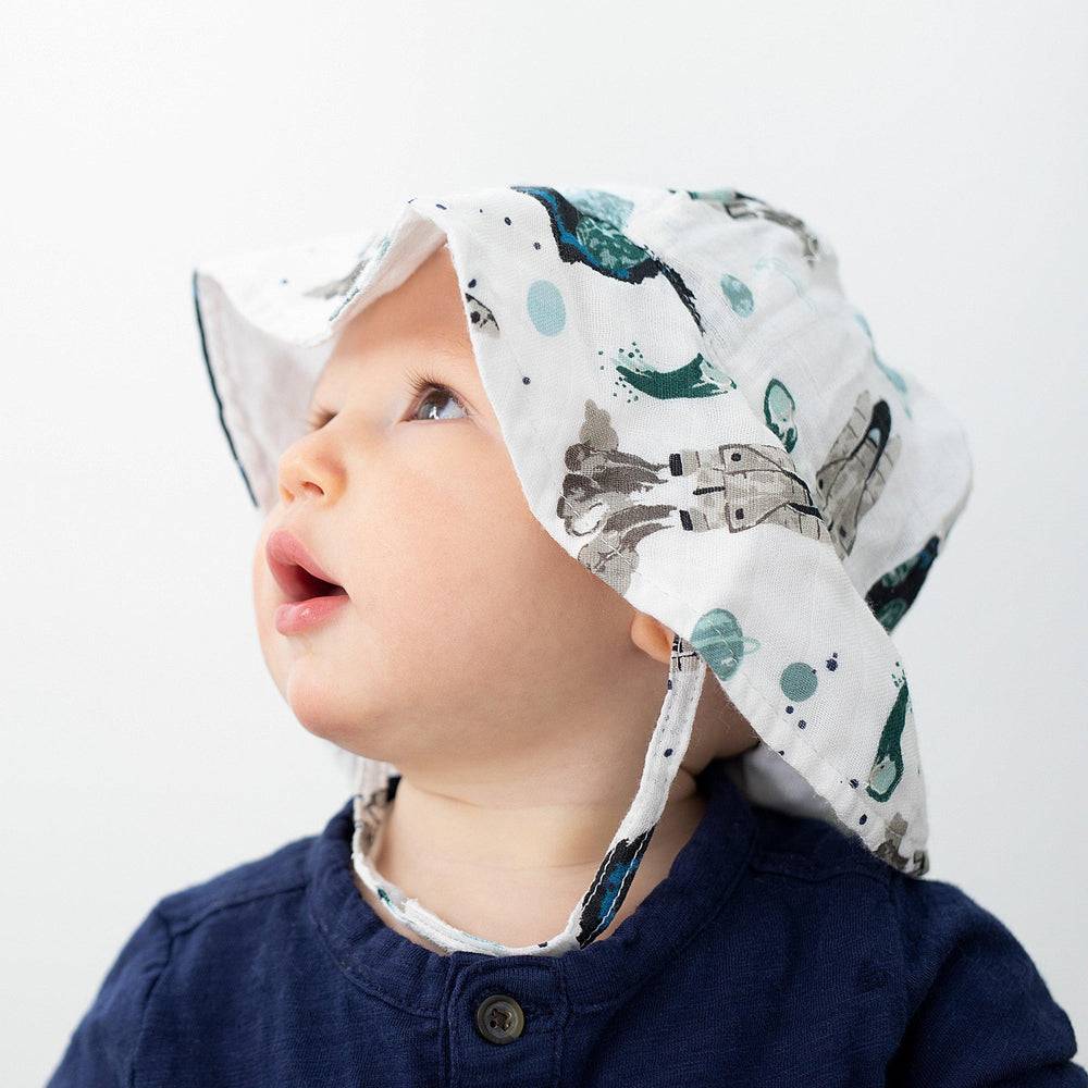 Space Oh So Soft Muslin Sun Hat Sun Hat Bebe au Lait