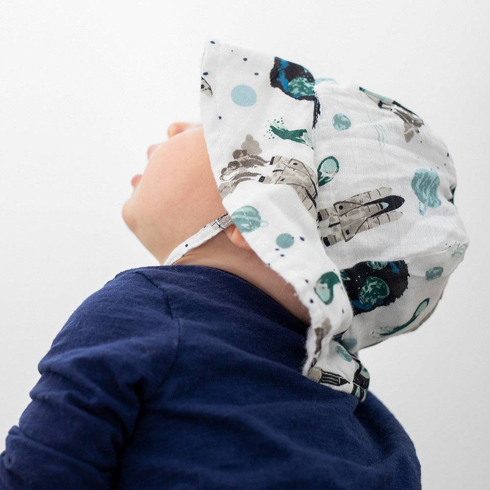 Space Oh So Soft Muslin Sun Hat Sun Hat Bebe au Lait