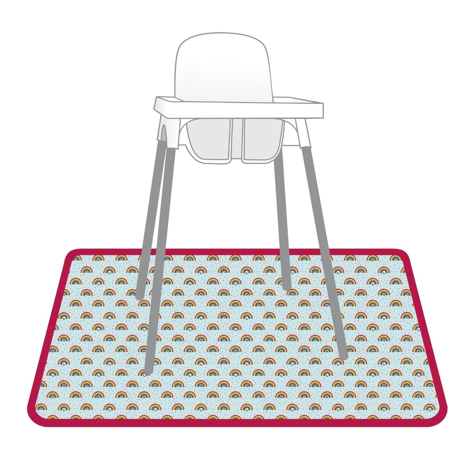 Rainbow Caterpillar Splash Mat - from the World Of Eric Carle - A Waterproof Catch-All for Highchair Spills and More!  BapronBaby