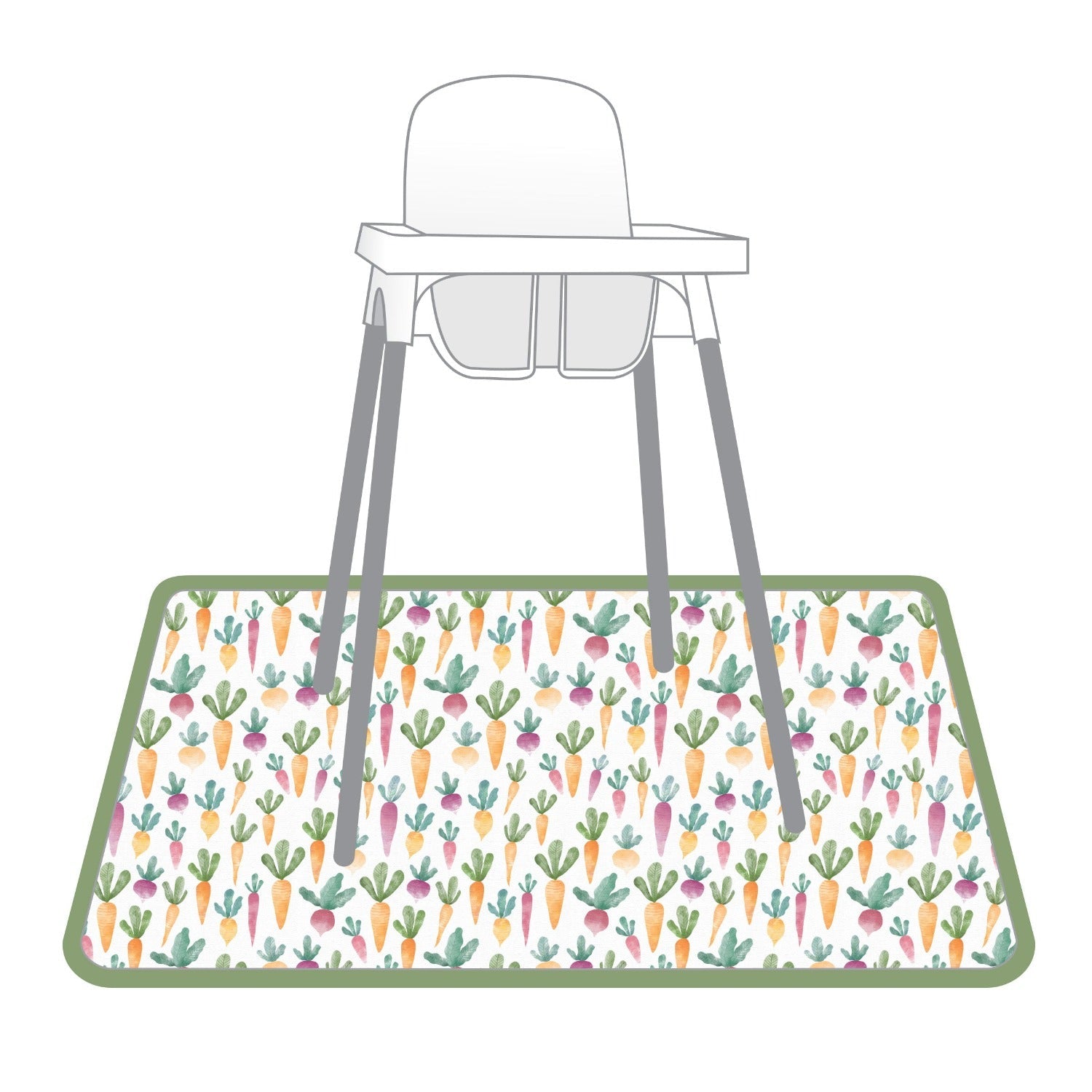 Farm Produce Splash Mat - A Waterproof Catch-All for Highchair Spills and More!  BapronBaby