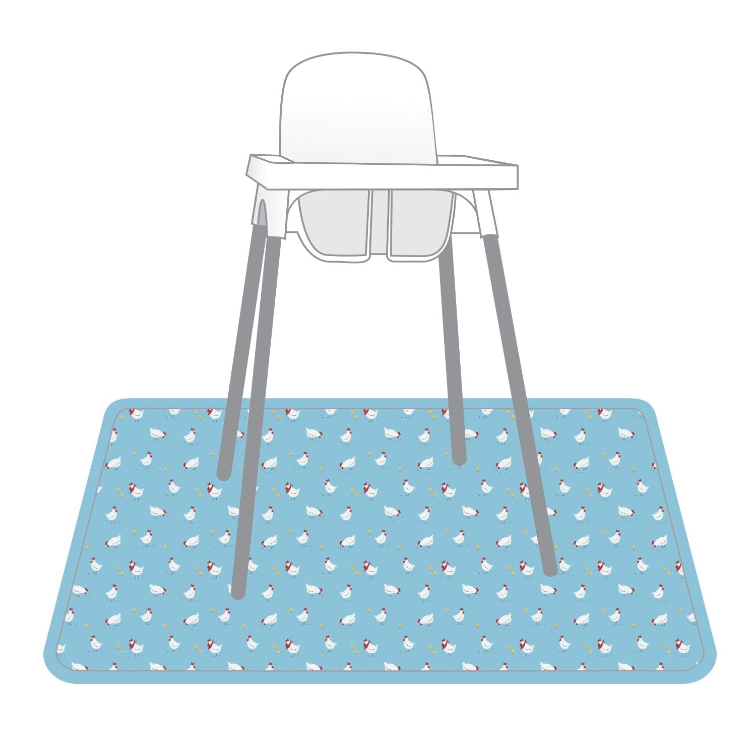 Little Chickies Splash Mat - A Waterproof Catch-All for Highchair Spills and More! BapronBaby