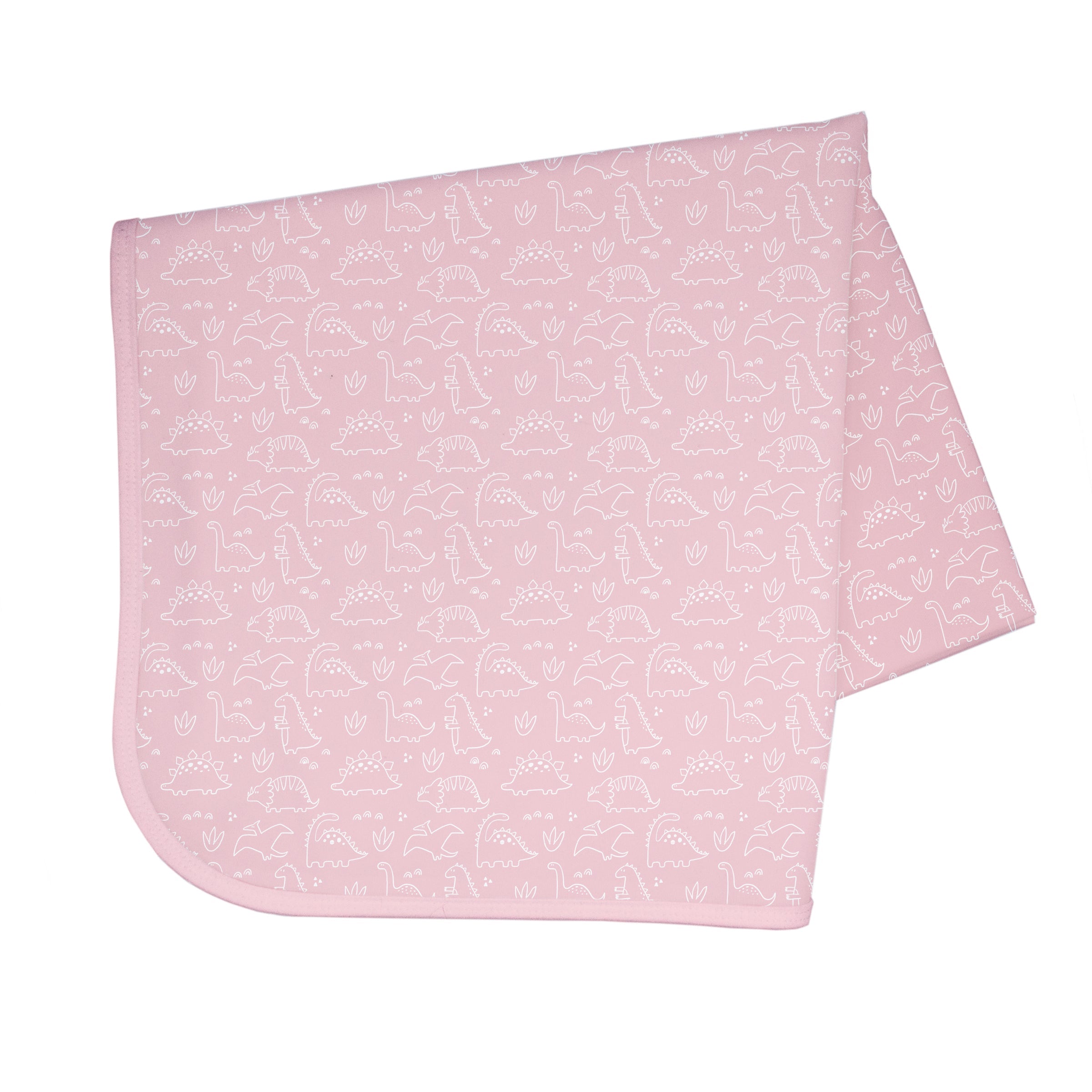 Dino Friends - Blush Splash Mat - A Waterproof Catch-All for Highchair Spills and More! BapronBaby