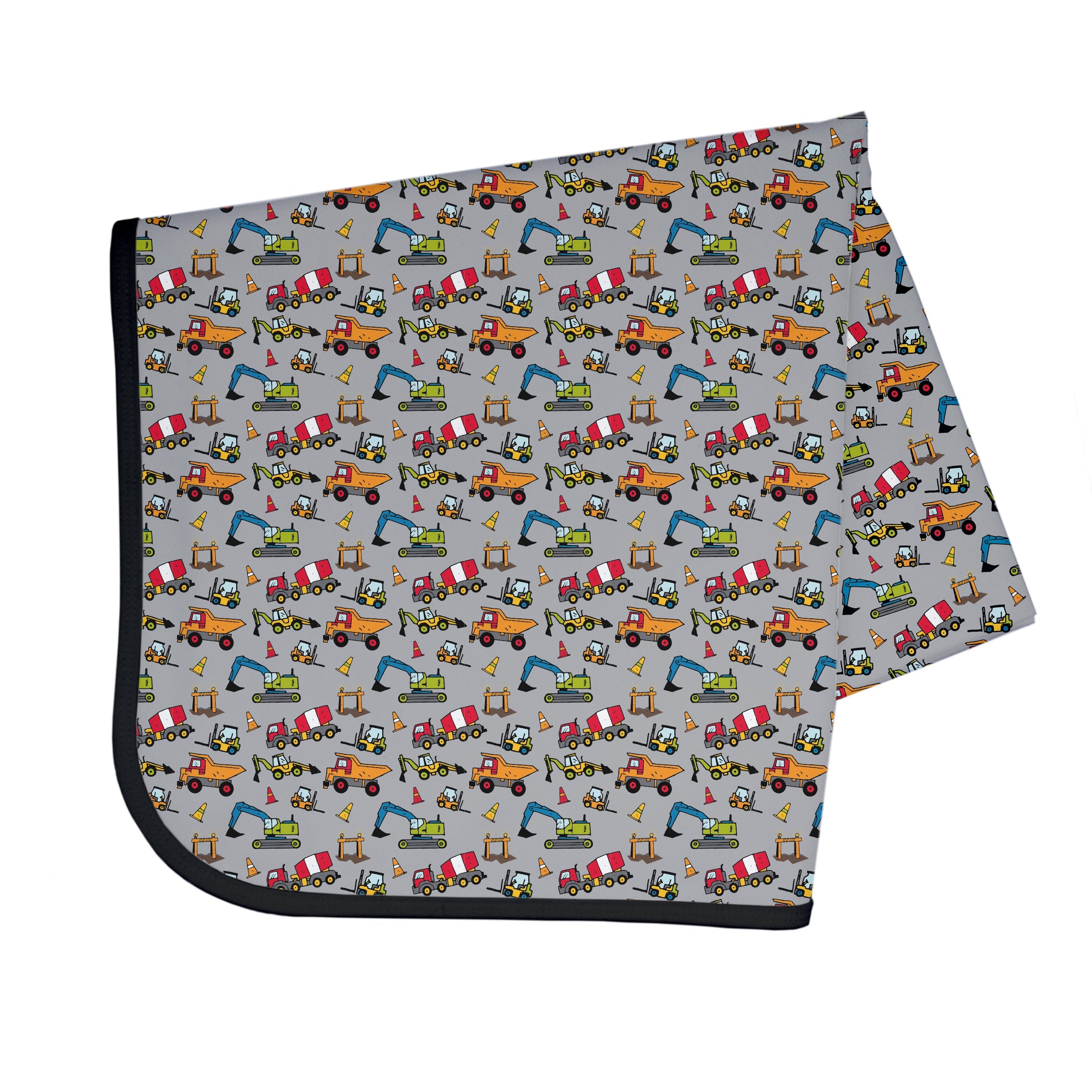 Construction Zone Splash Mat - A Waterproof Catch-All for Highchair Spills and More! BapronBaby