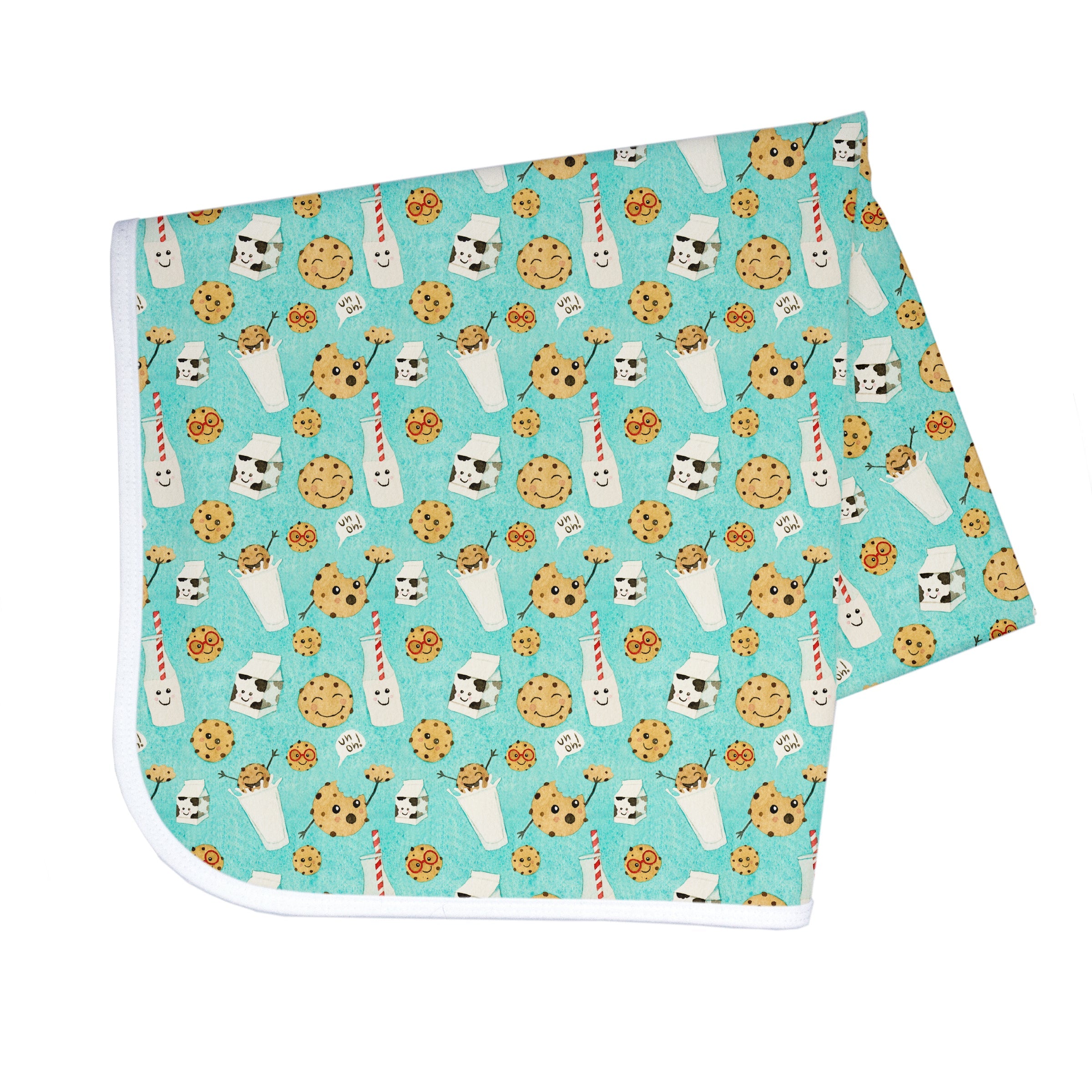 Cookies & Milk Splash Mat - A Waterproof Catch-All for Highchair Spills and More! BapronBaby