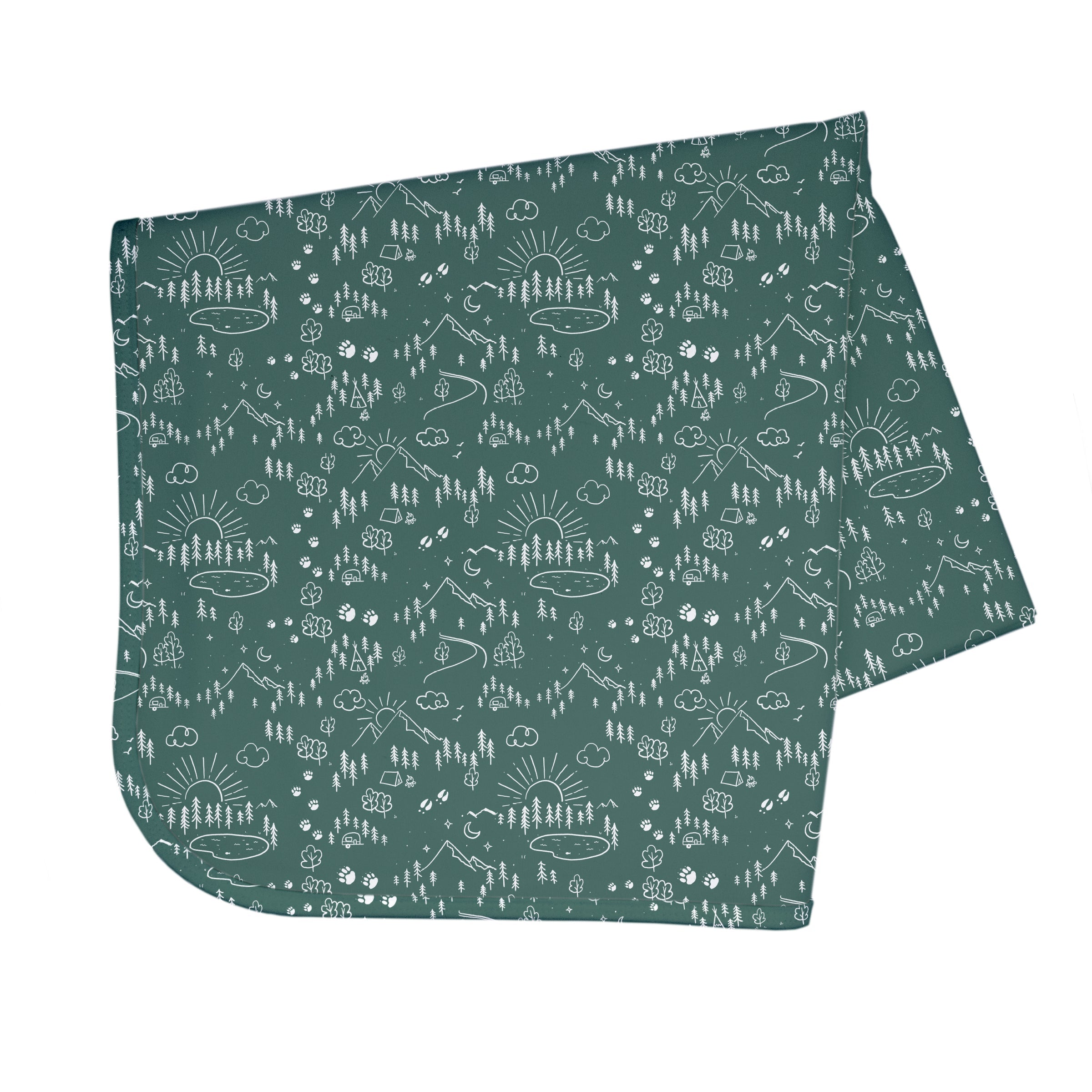 Pine Forest Splash Mat - A Waterproof Catch-All for Highchair Spills and More!  BapronBaby