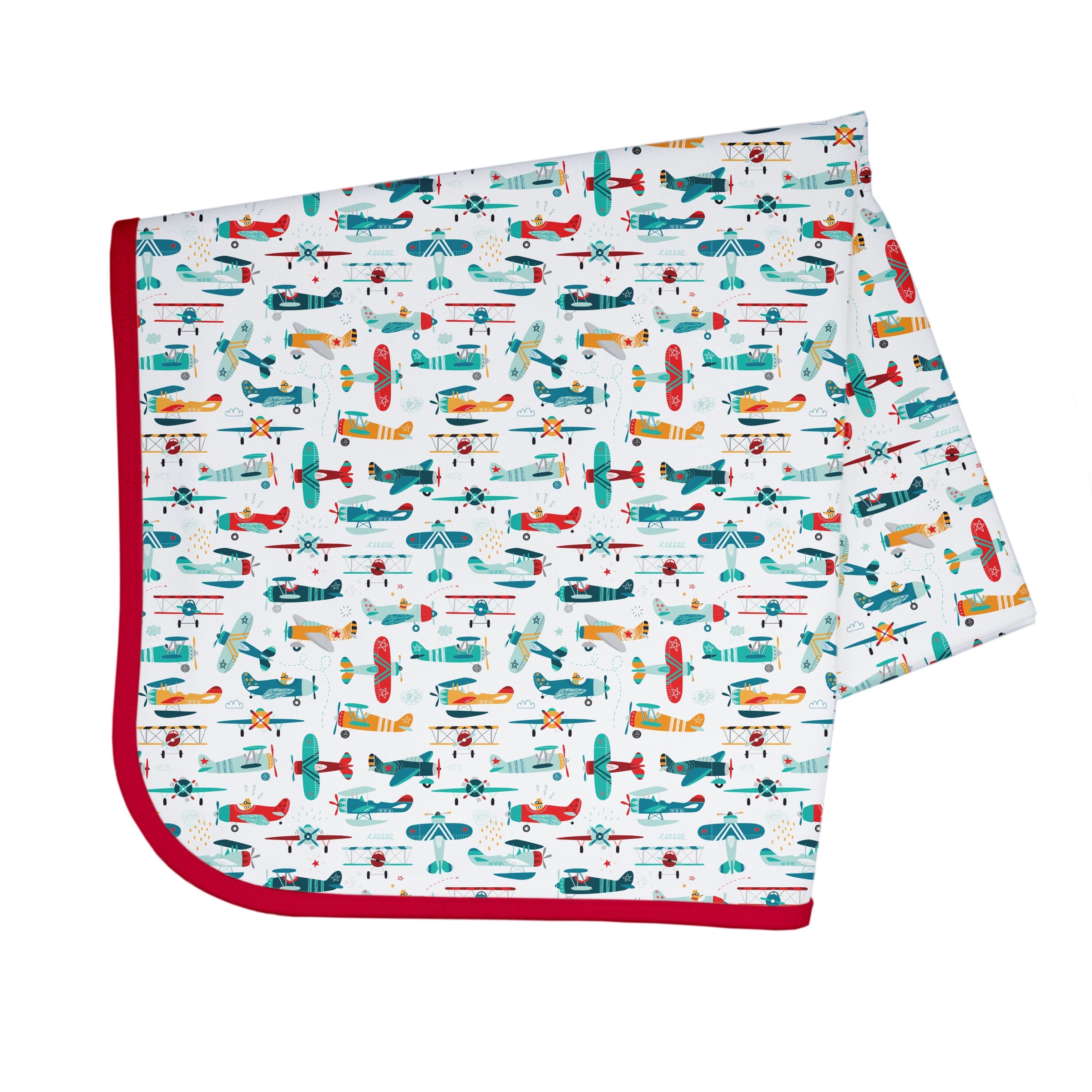 Retro Airplanes Splash Mat - A Waterproof Catch-All for Highchair Spills and More!  BapronBaby