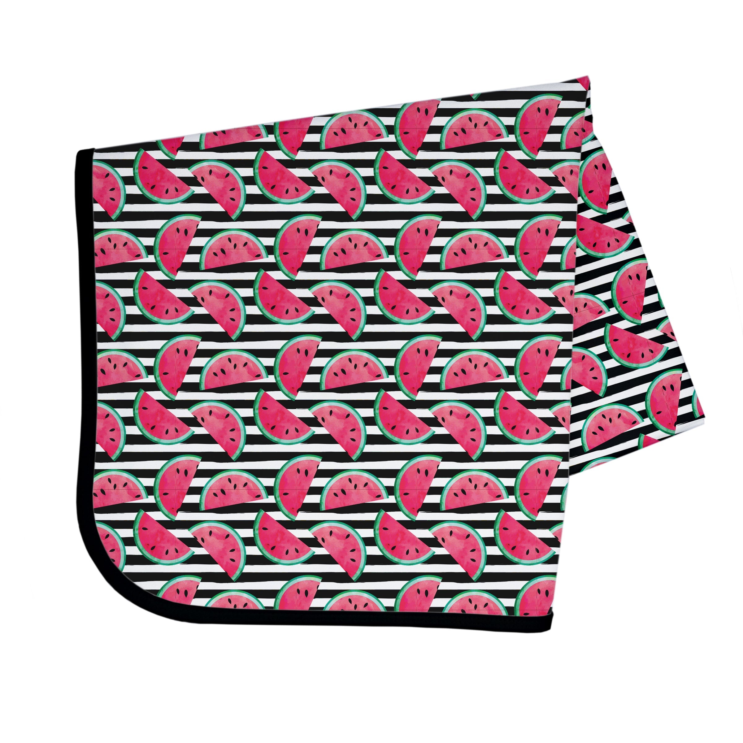 Summer Stripes - Watermelon - Splash Mat - A Waterproof Catch-All for Highchair Spills and More! BapronBaby