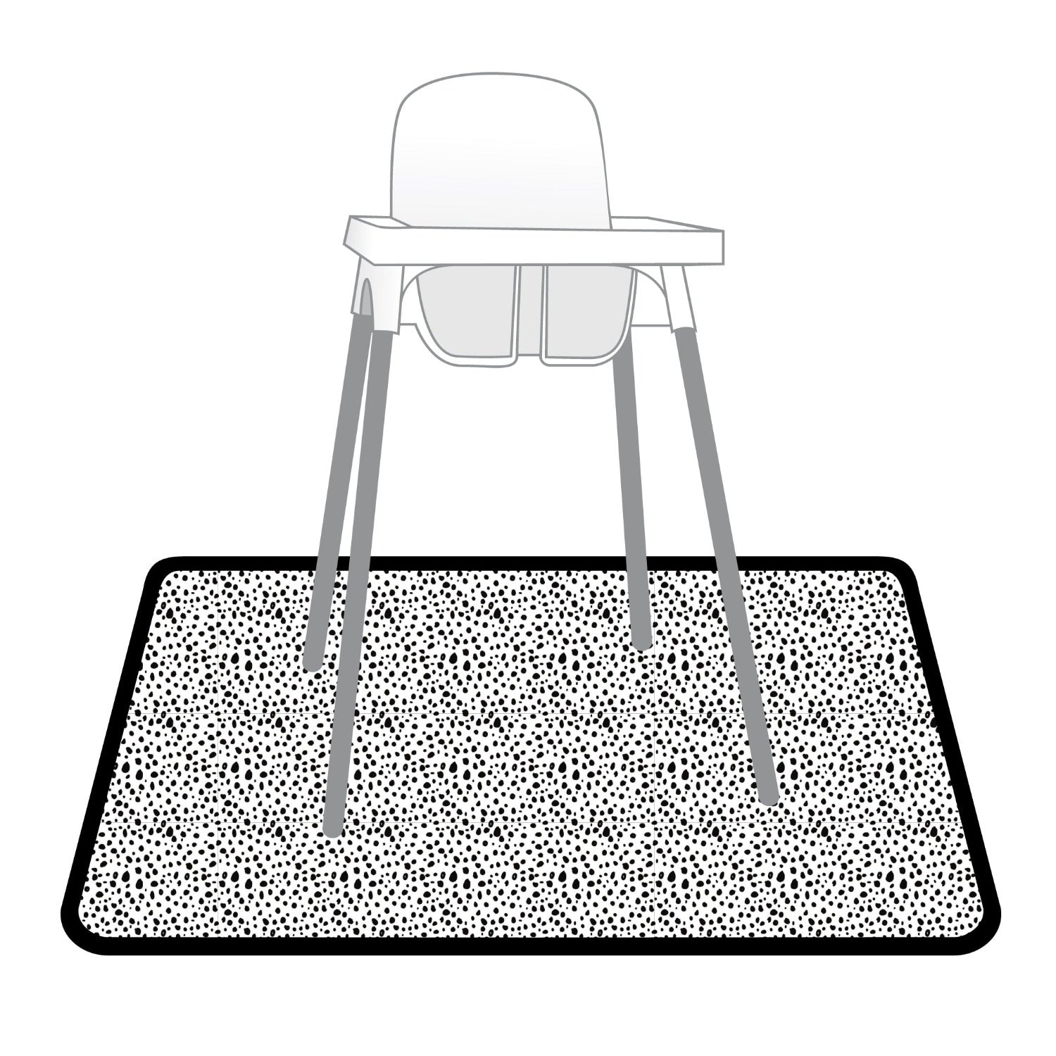Organic Dot Splash Mat - A Waterproof Catch-All for Highchair Spills and More! BapronBaby