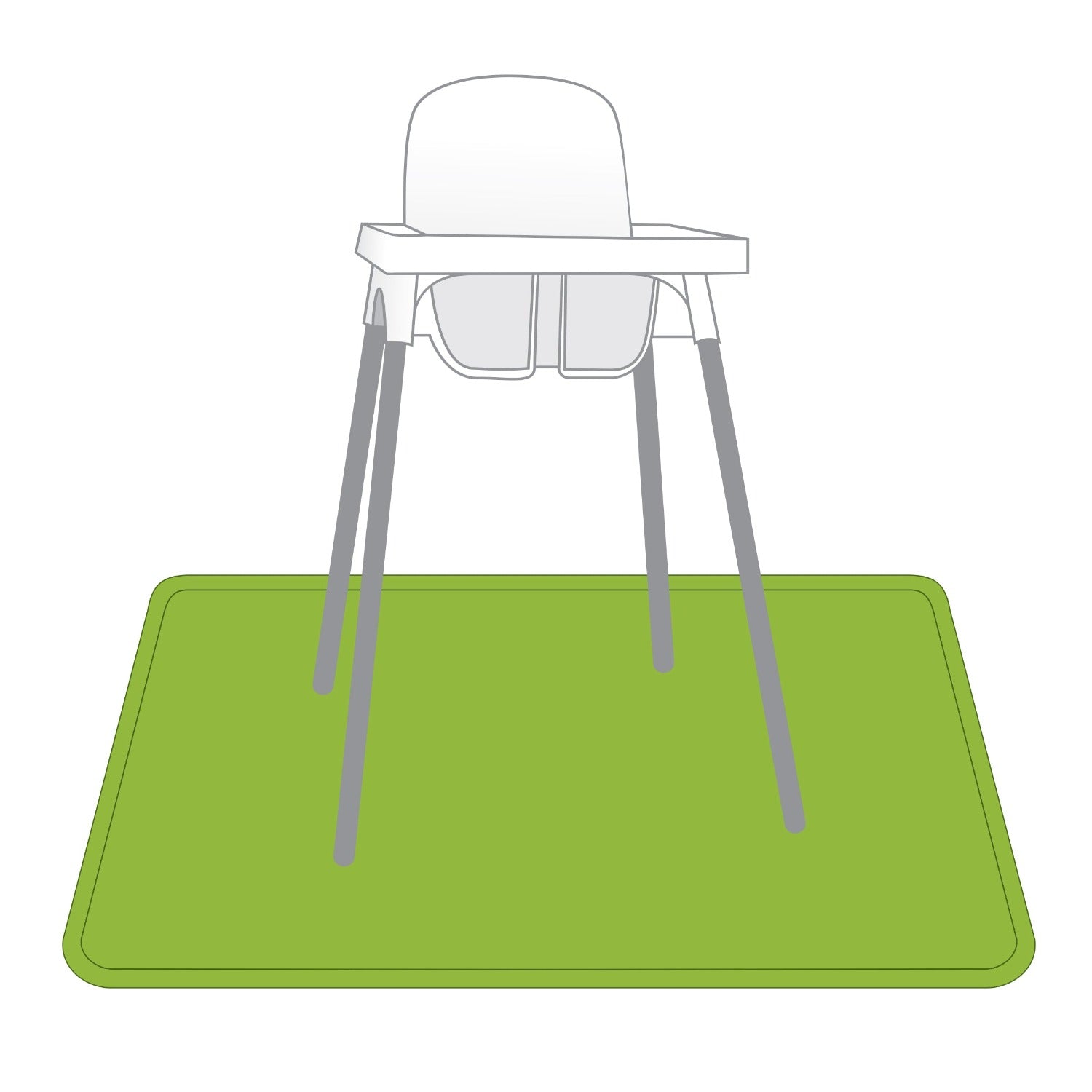 Solid Ribbit Minimalist Splash Mat - A Waterproof Catch-All for Highchair Spills and More! SALE  BapronBaby