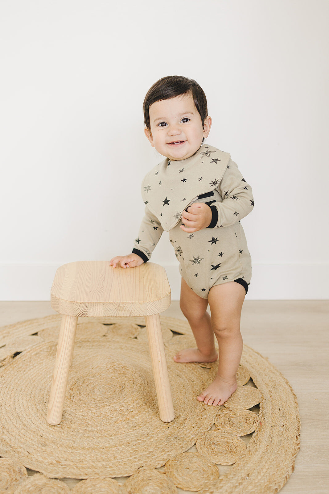 Organic Cotton Long Sleeve Bodysuit - Cosmic Star