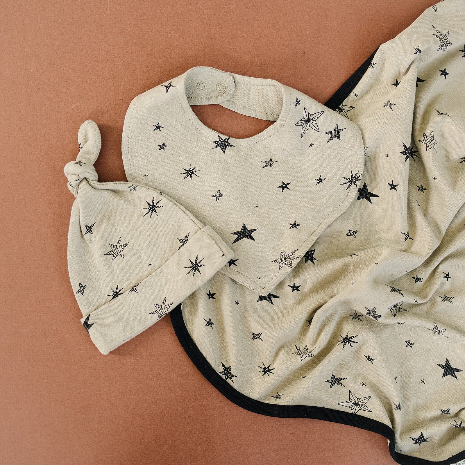 GOTS Certified Organic Cotton Bib - Cosmic Stars