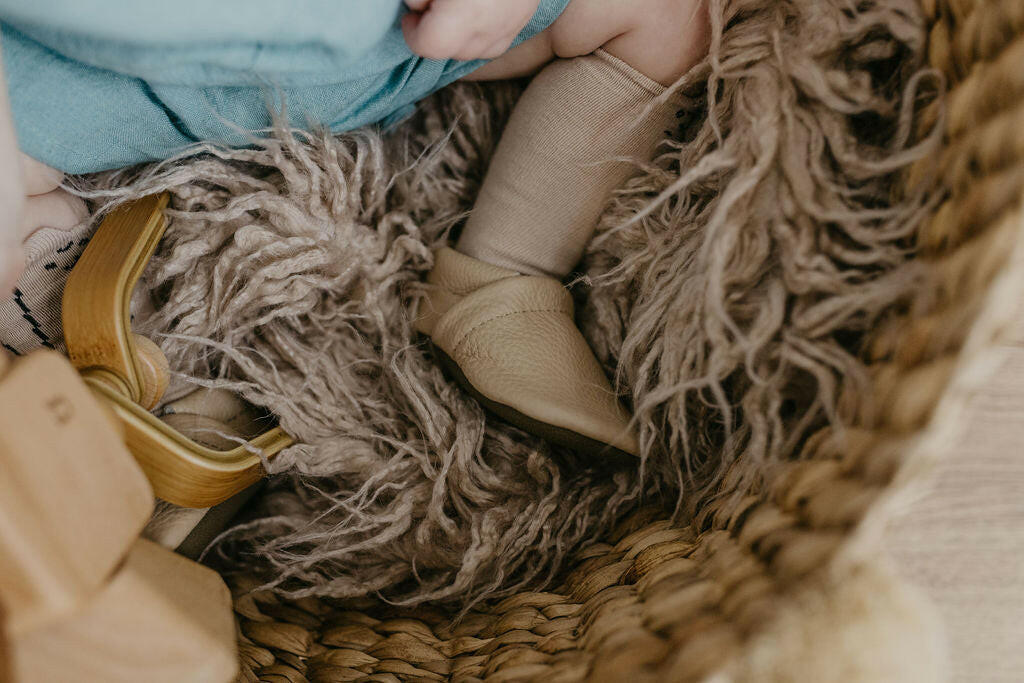 Flax LOAFERS Leather Shoes Baby and Toddler Baby Shoes Starry Knight Design