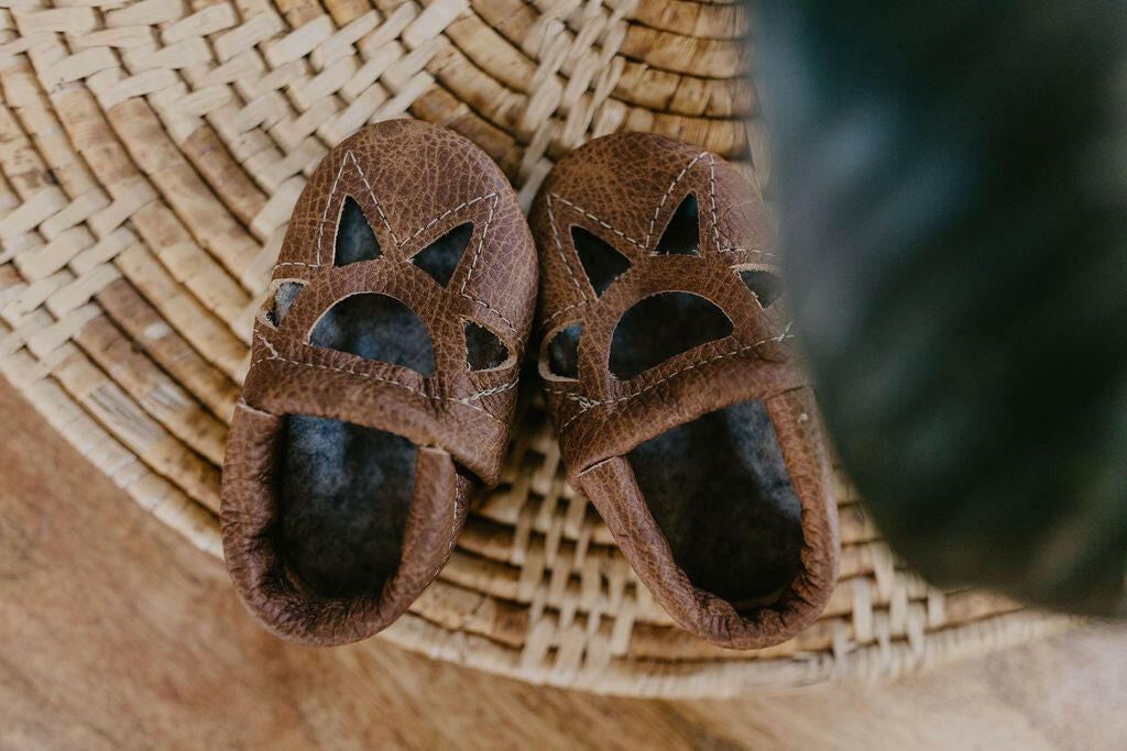Sepia & Sable SUNRISE Shoes Baby and Toddler Baby Shoes Starry Knight Design