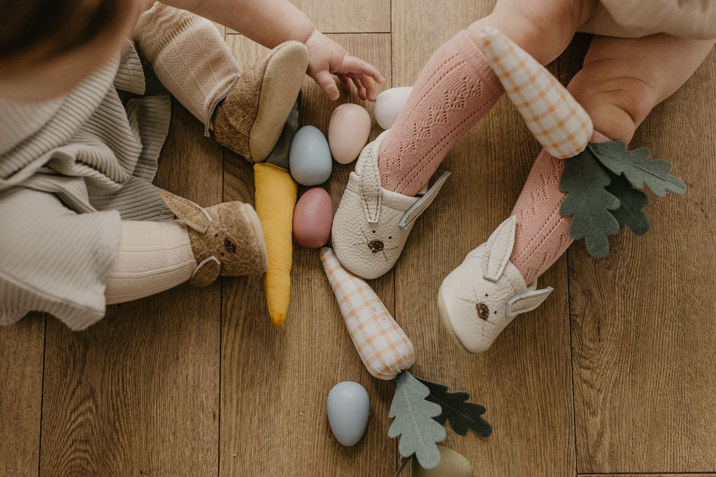 Milk Bunnies // Cute Critters Leather Shoes Baby and Toddler Bunny